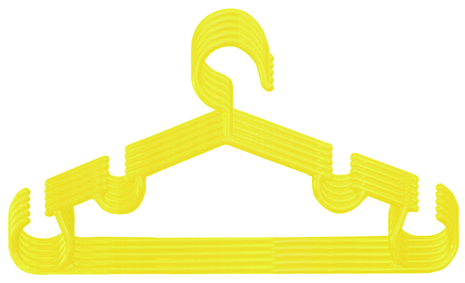 Kuber Industries Plastic Baby Hanger Set for Wardrobe (Yellow) -CTKTC39141