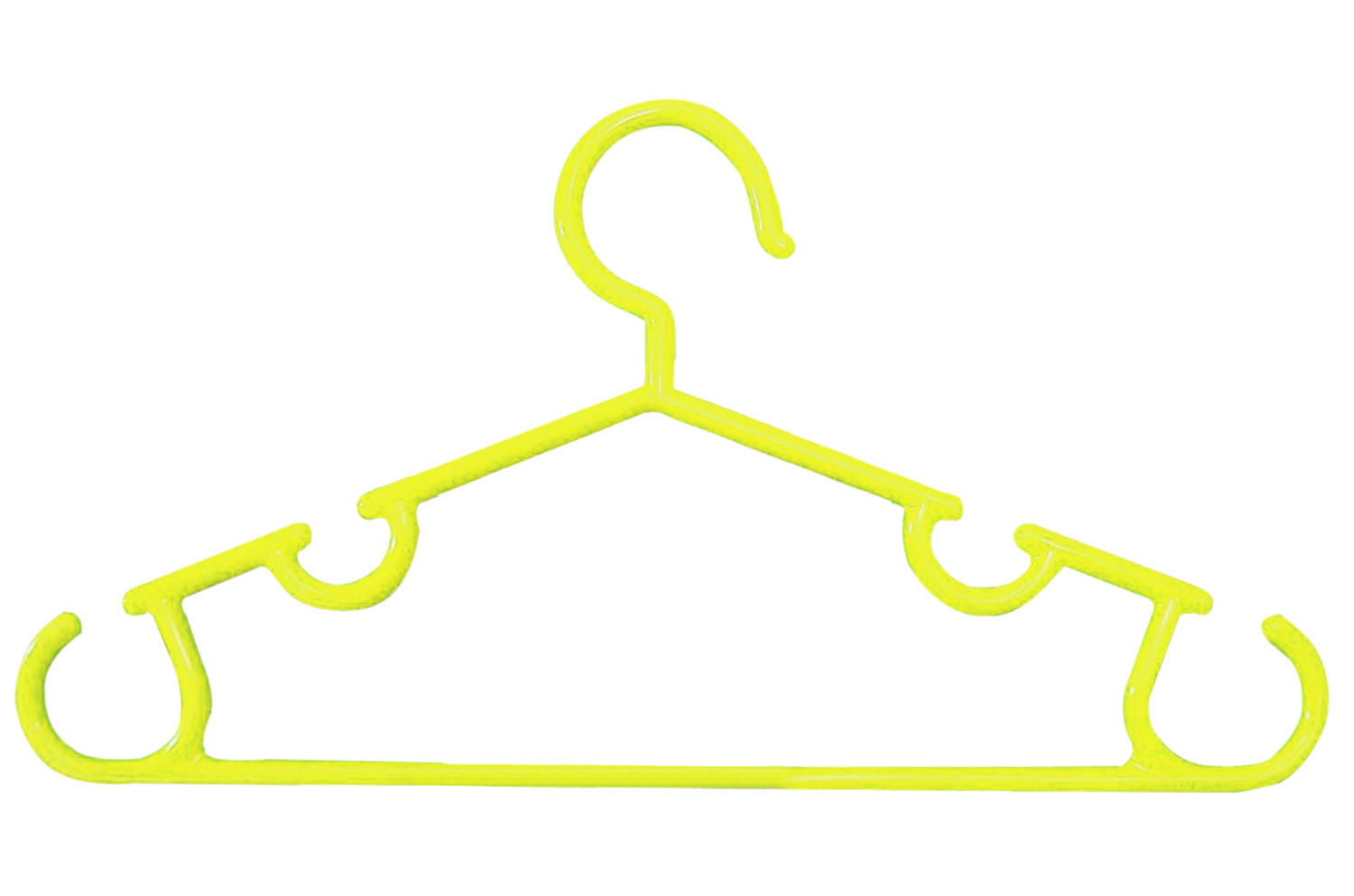Kuber Industries Plastic Baby Hanger Set for Wardrobe (Yellow) -CTKTC39141
