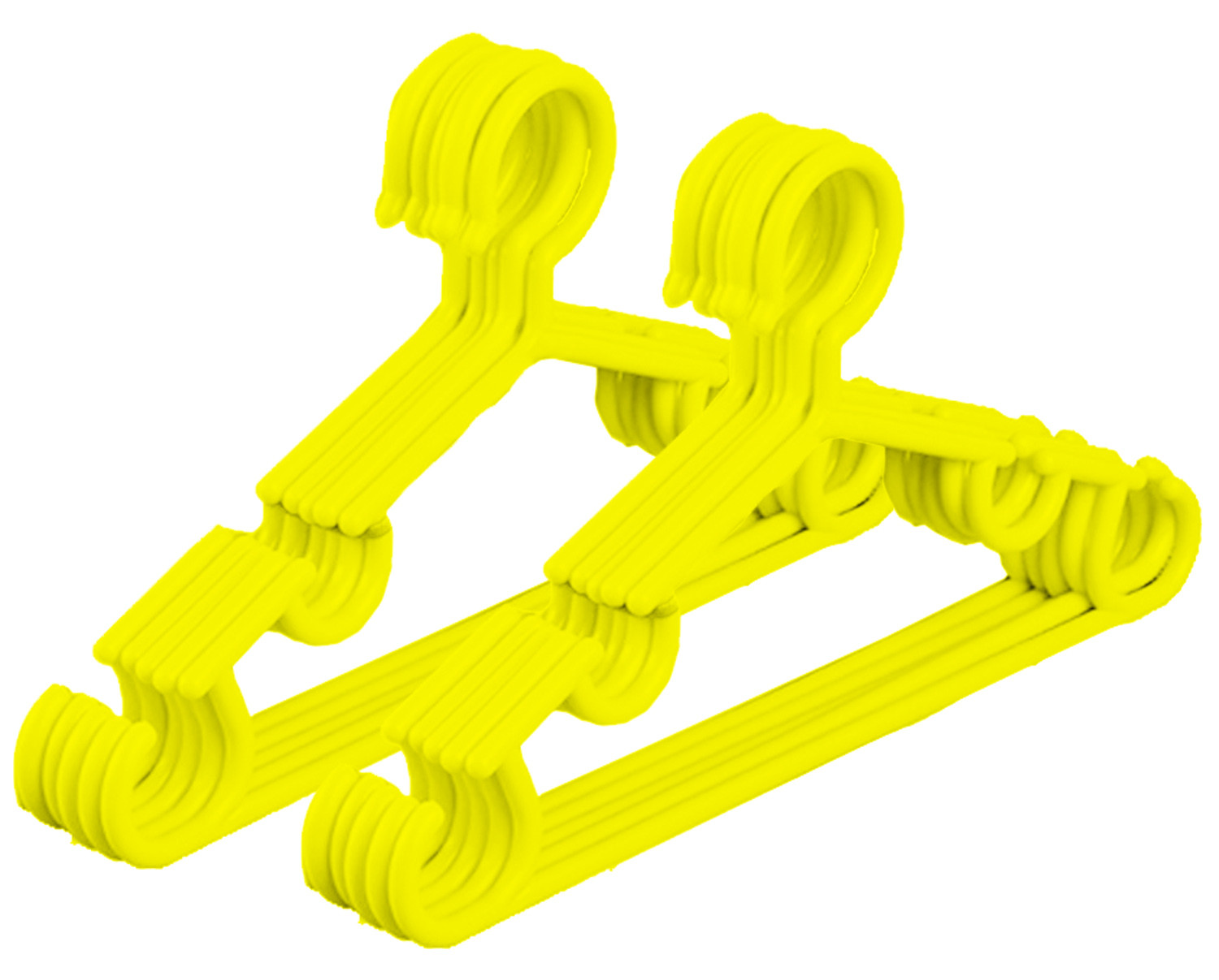 Kuber Industries Plastic Baby Hanger Set for Wardrobe (Yellow) -CTKTC39141