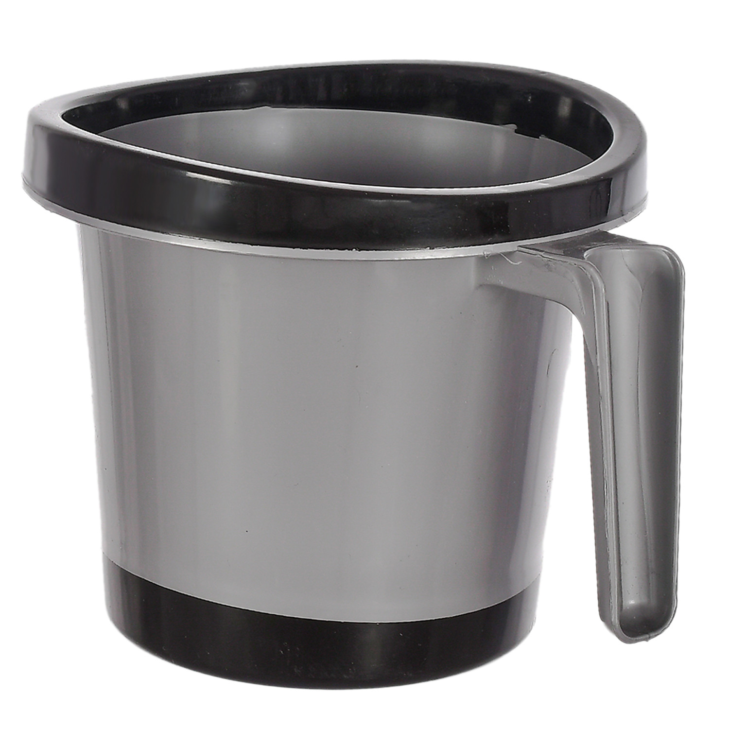Kuber Industries Plastic Bathroom Mug 1 Litre (Black)-46KM0257