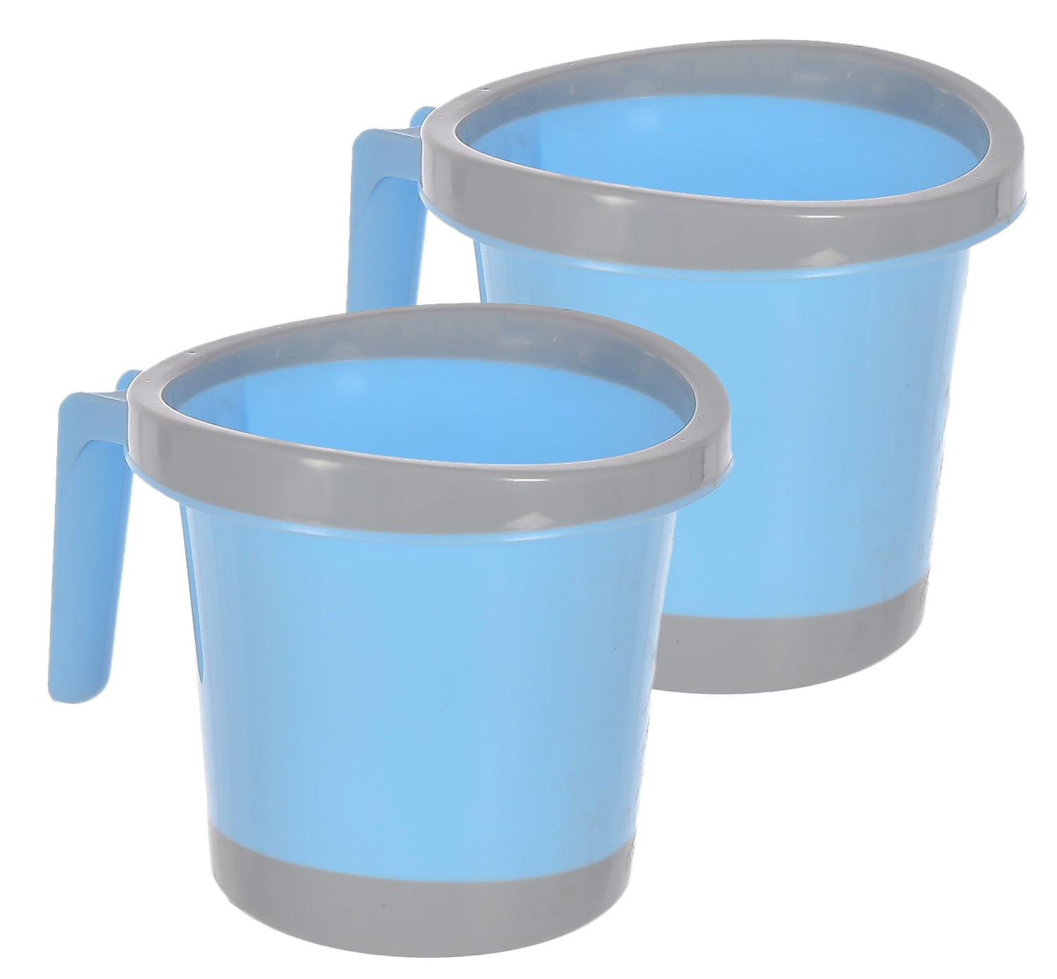 Kuber Industries Plastic Bathroom Mug 1 Litre (Blue)-46KM0249