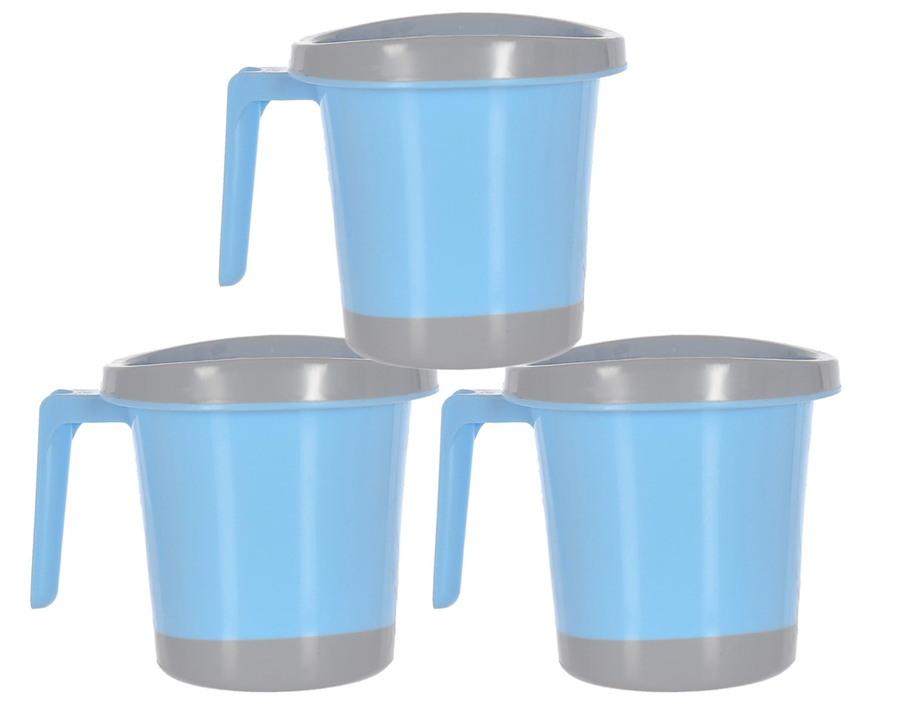 Kuber Industries Plastic Bathroom Mug 1 Litre (Blue)-46KM0249