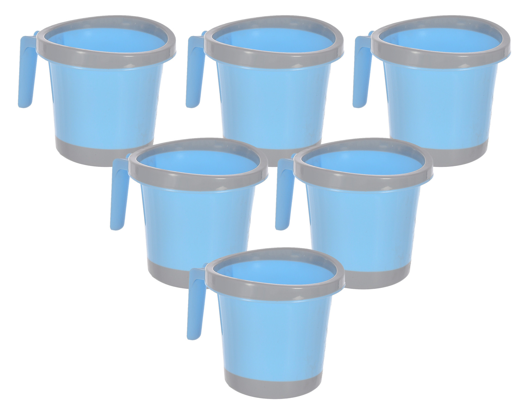 Kuber Industries Plastic Bathroom Mug 1 Litre (Blue)-46KM0249