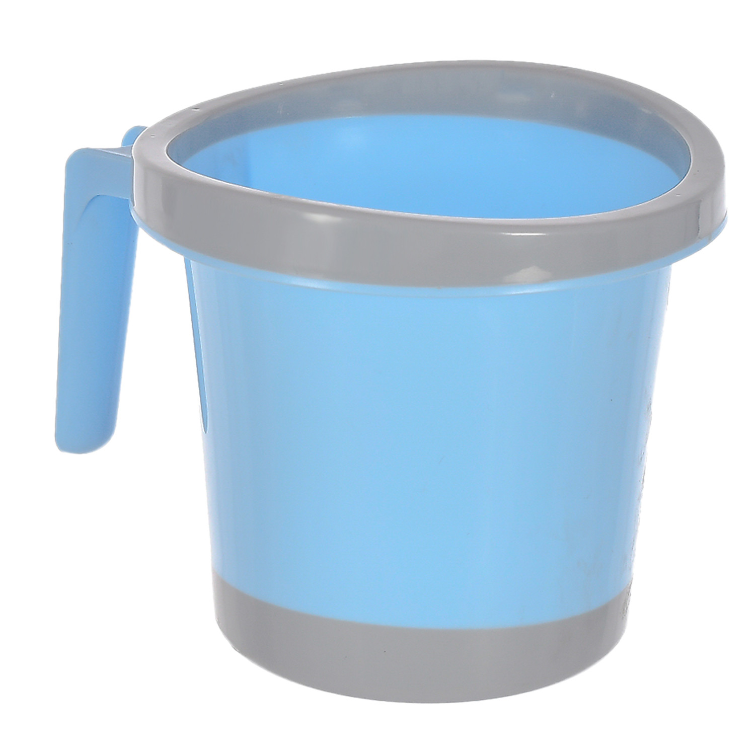 Kuber Industries Plastic Bathroom Mug 1 Litre Pack of 6 (Blue & Brown & Black)-46KM0293