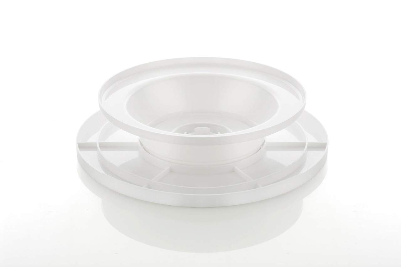 Kuber Industries Plastic Cake Turntable Revolving Cake Decorating Stand Cake Stand (White)