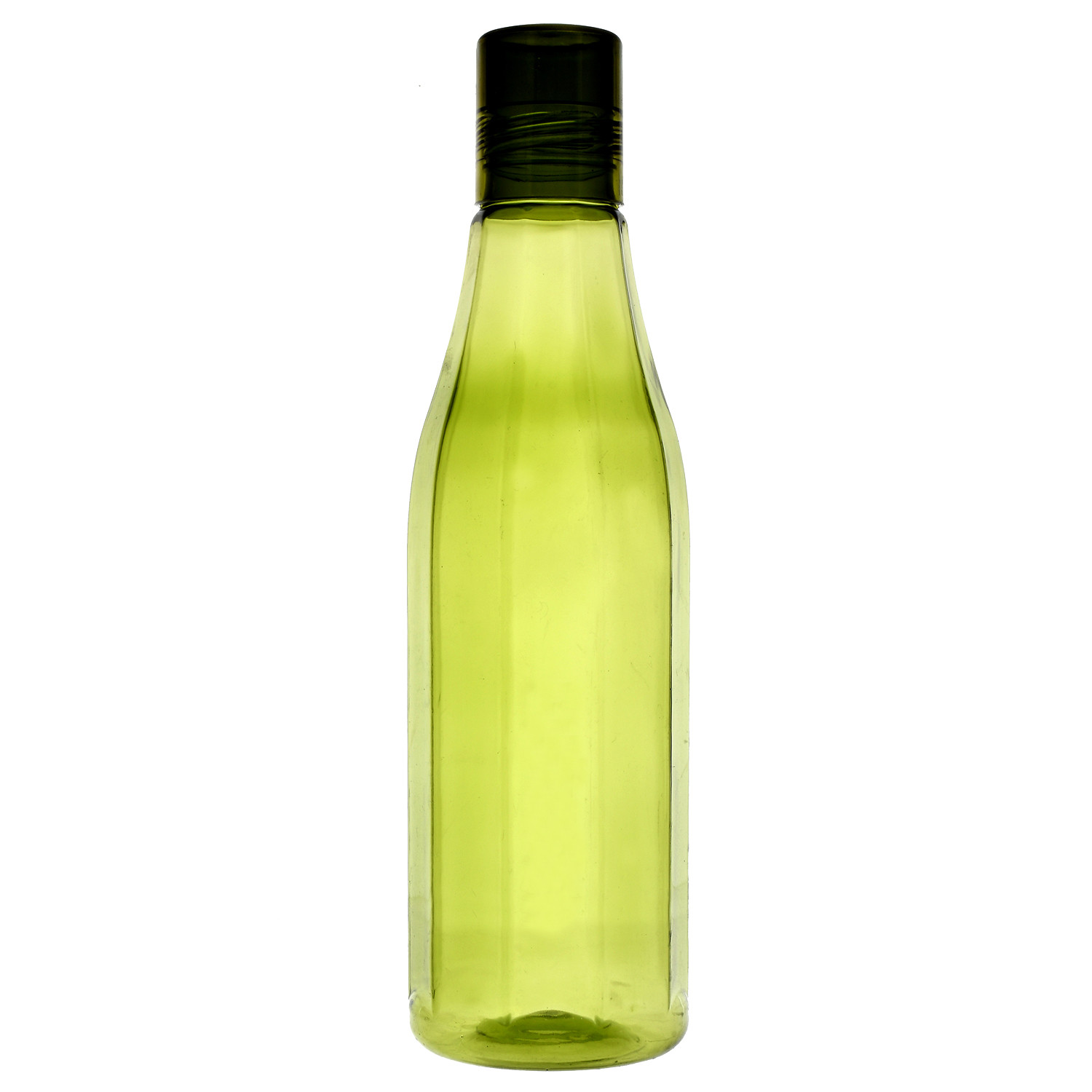 Kuber Industries Plastic Coral Fridge Water Bottle Set with Lid (1000ml, Green)-KUBMART430
