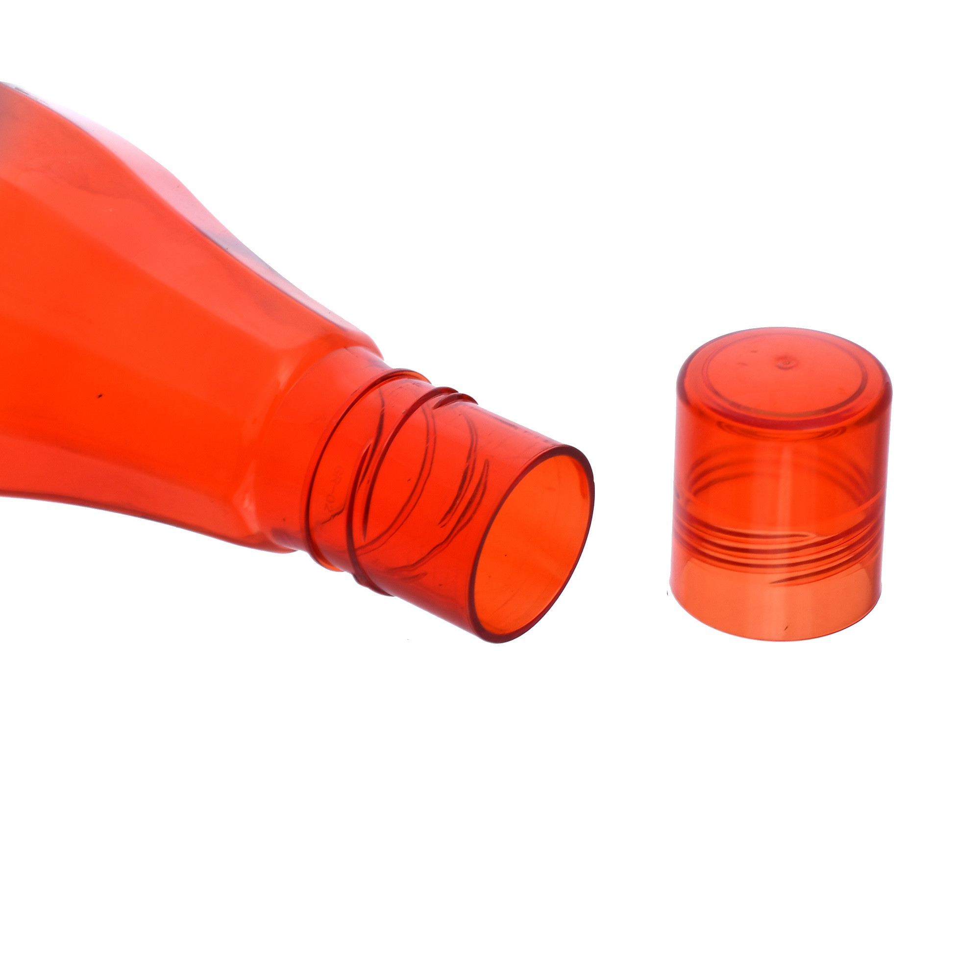 Kuber Industries Plastic Coral Fridge Water Bottle Set with Lid (1000ml, Red)-KUBMART422