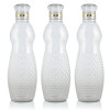Kuber Industries Plastic Crystal Design Water Bottle For Home &amp; Traveling, 1Ltr. (Transparent) 54KM4301