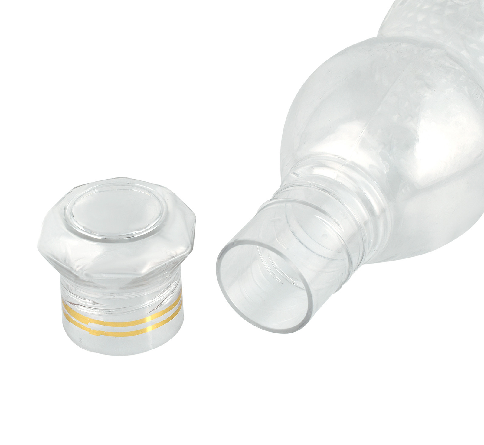 Kuber Industries Plastic Crystal Design Water Bottle For Home & Traveling, 1Ltr. (Transparent) 54KM4301