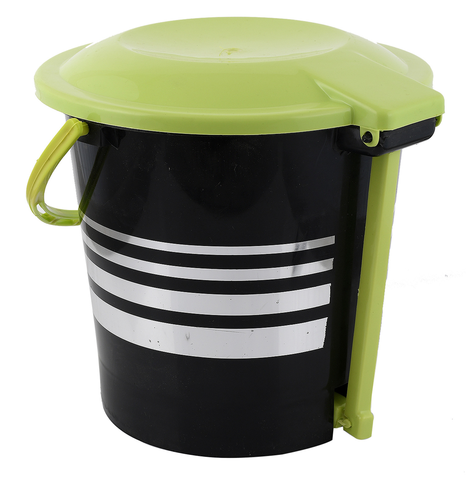 Kuber Industries Plastic Dustbin Garbage Bin with Handle,10 Liters (Green) -CTKTC38023