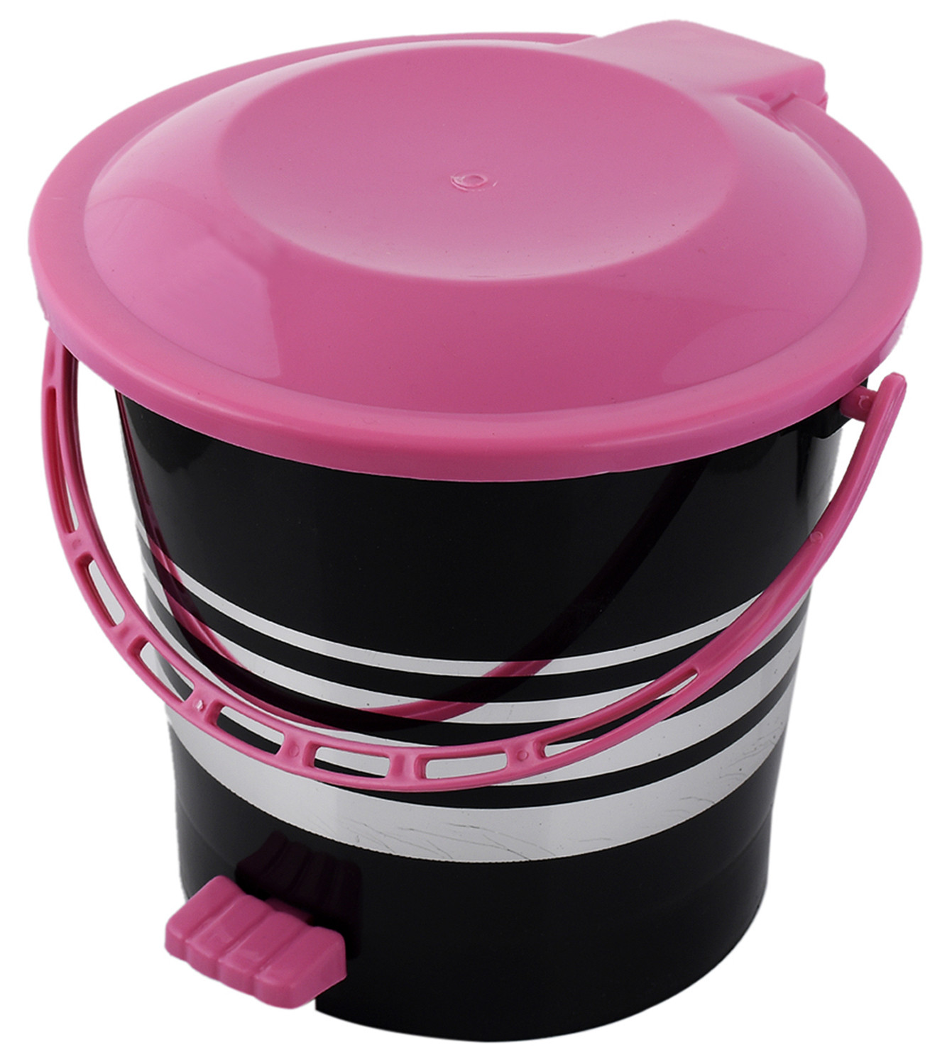 Kuber Industries Plastic Dustbin Garbage Bin with Handle,10 Liters (Pink) -CTKTC38011