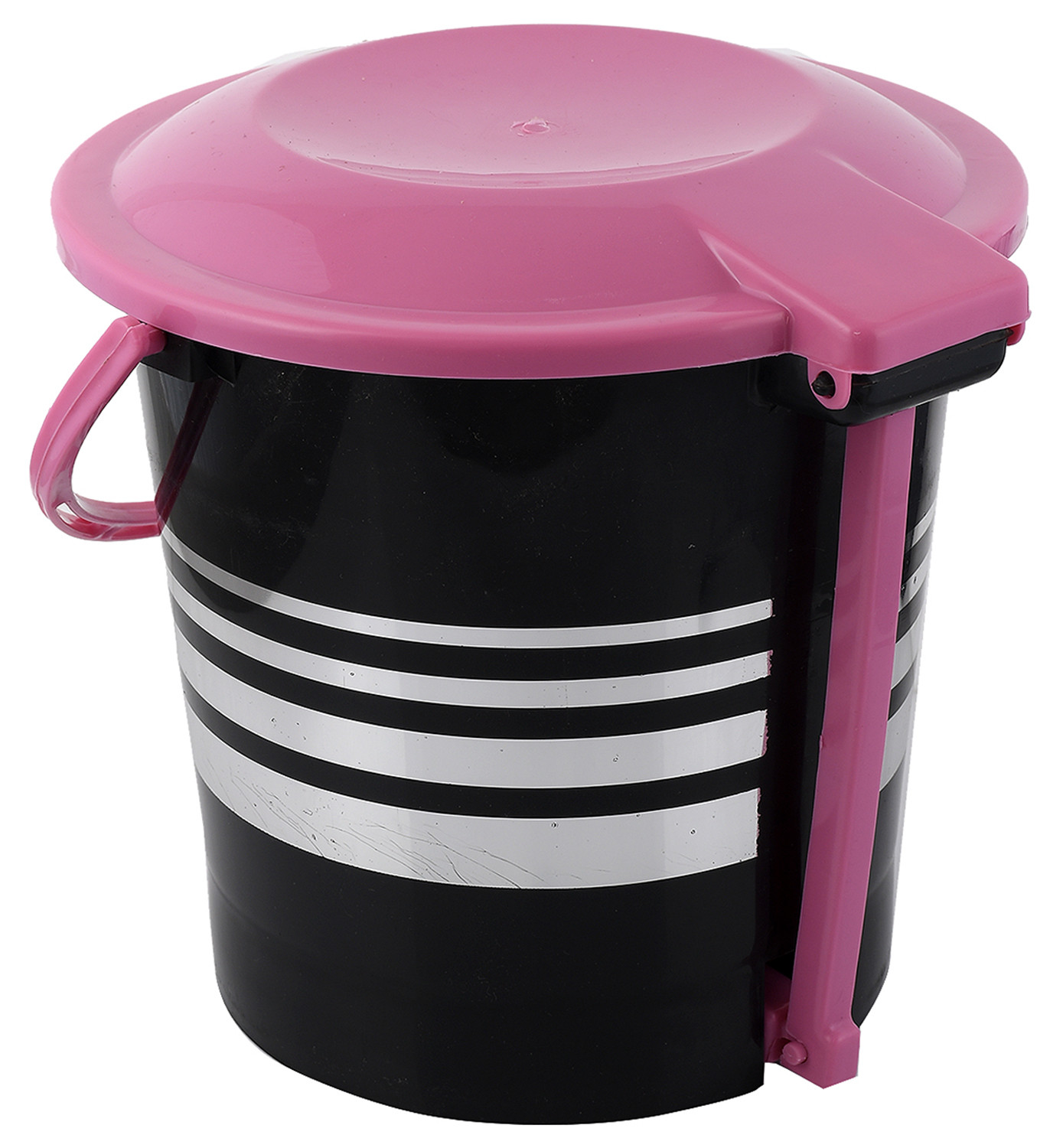 Kuber Industries Plastic Dustbin Garbage Bin with Handle,10 Liters (Pink) -CTKTC38011