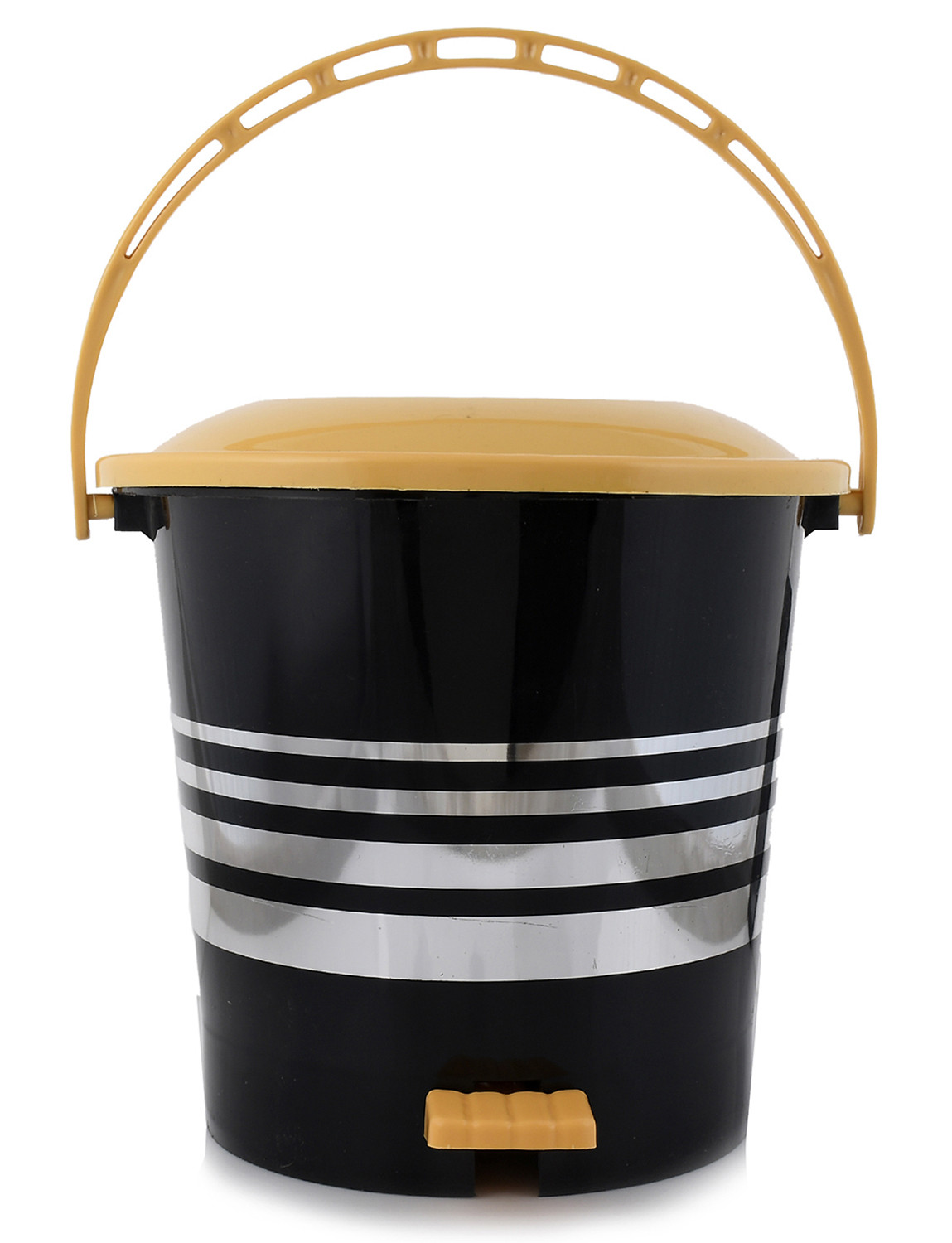 Kuber Industries Plastic Dustbin Garbage Bin with Handle,10 Liters (Yellow) -CTKTC38005