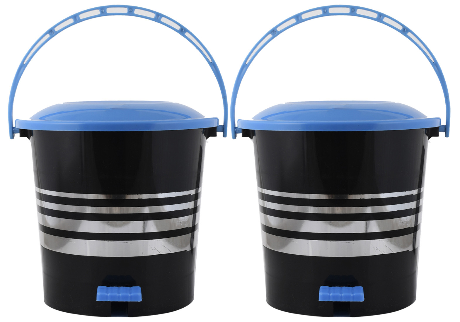 Kuber Industries Plastic Dustbin Garbage Bin with Handle,5 Liters (Blue) -CTKTC37975