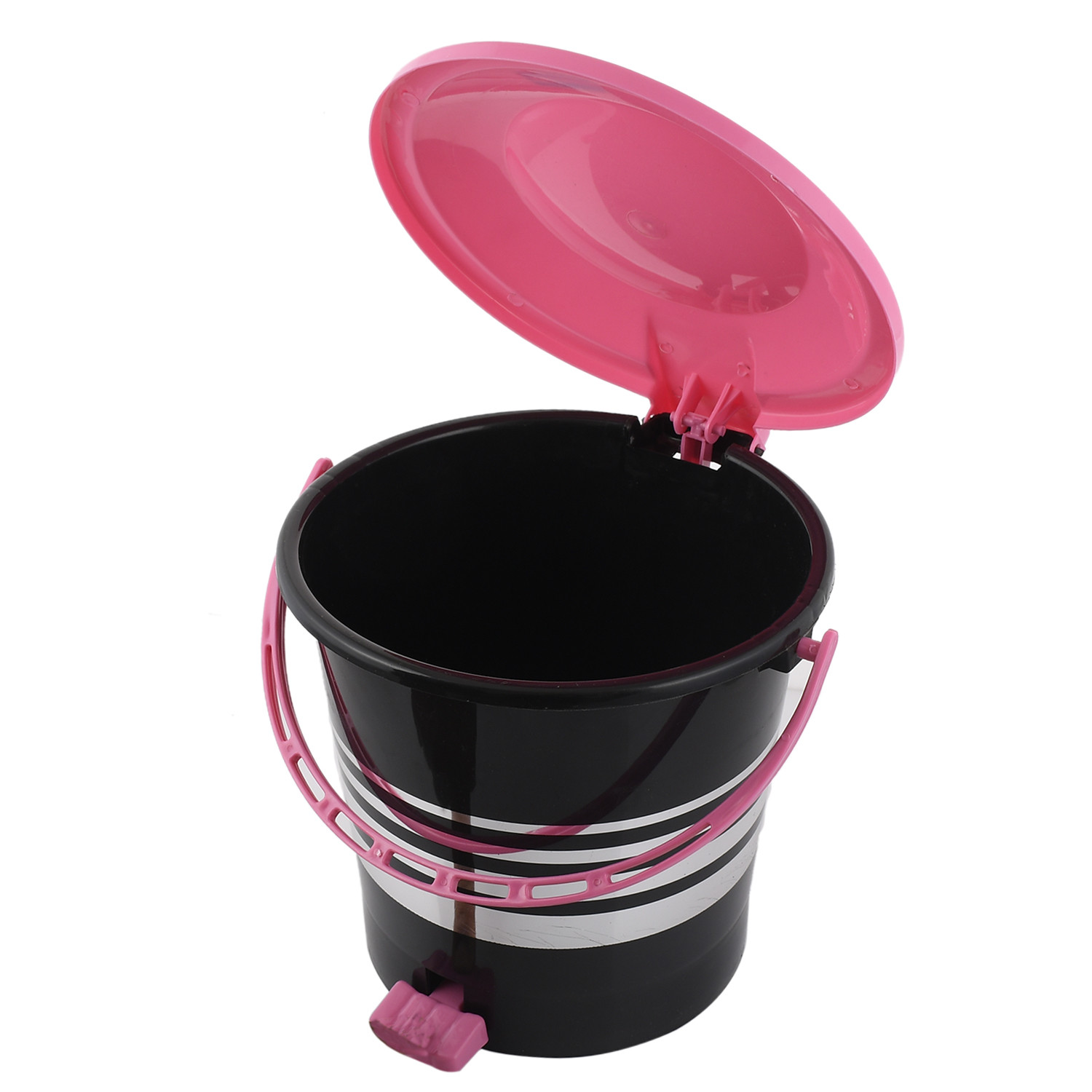 Kuber Industries Plastic Dustbin Garbage Bin with Handle,5 Liters (Pink) -CTKTC37969