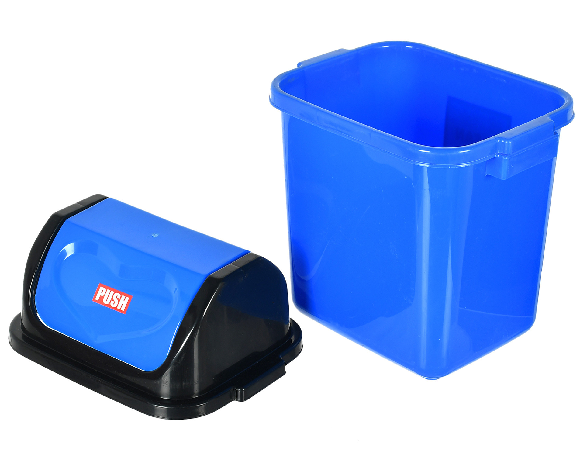 Kuber Industries Plastic Dustbin With Swing Lid, 12 Ltr. (Blue)