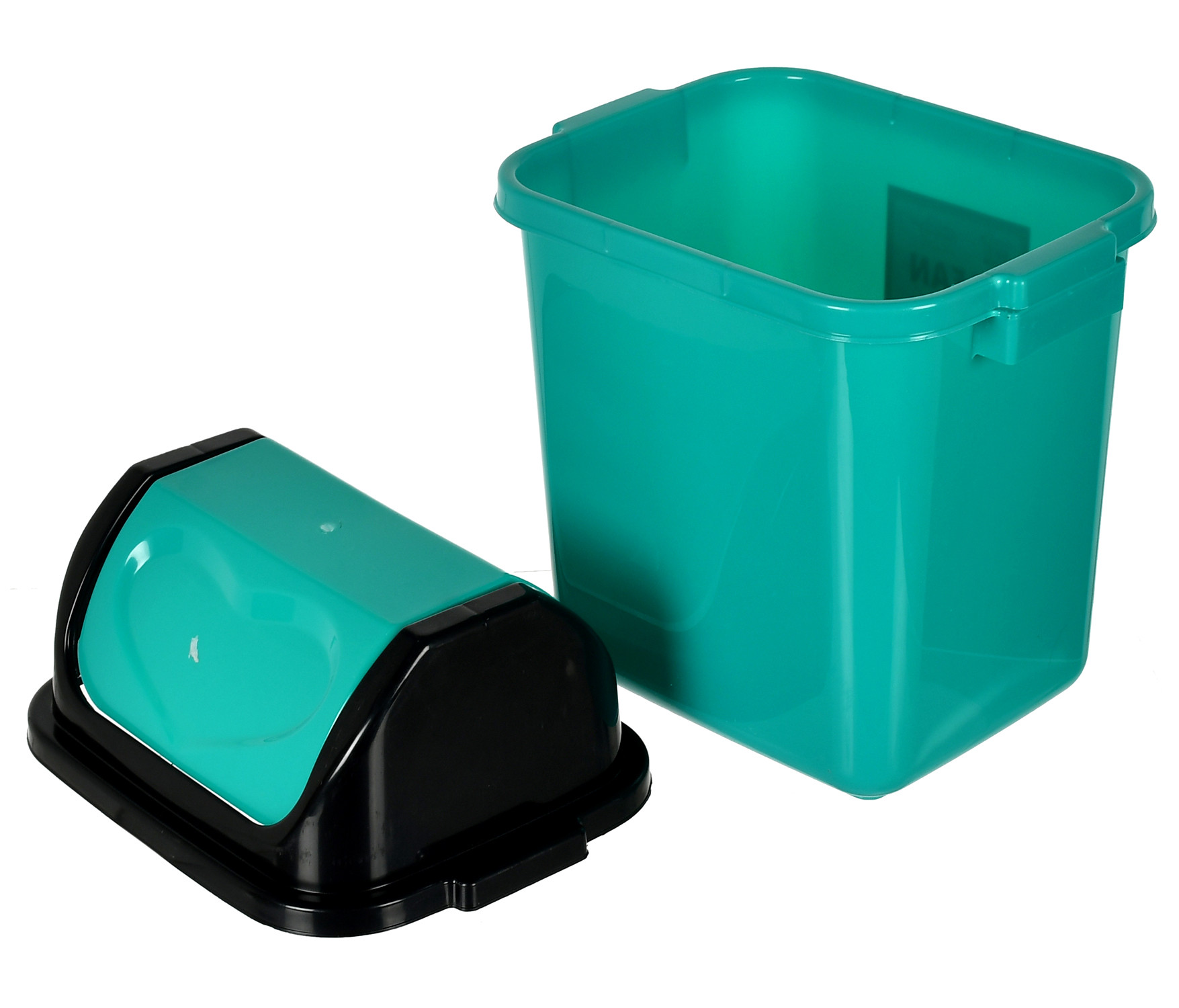 Kuber Industries Plastic Dustbin With Swing Lid, 12 Ltr. (Green)