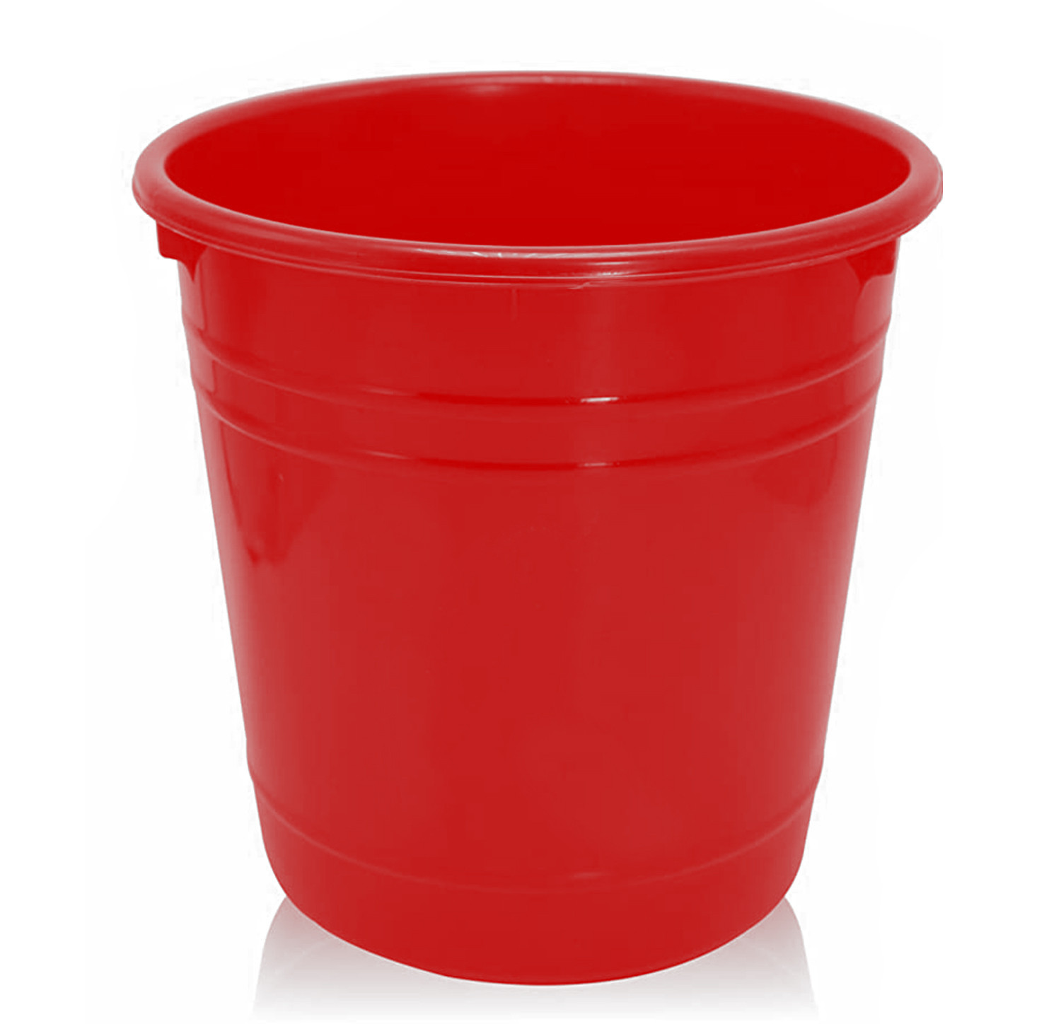 Kuber Industries Plastic Dustbin|Portable Garbage Basket & Round Trash Can for Home,Kitchen,Office,College,5 Ltr.(Red)