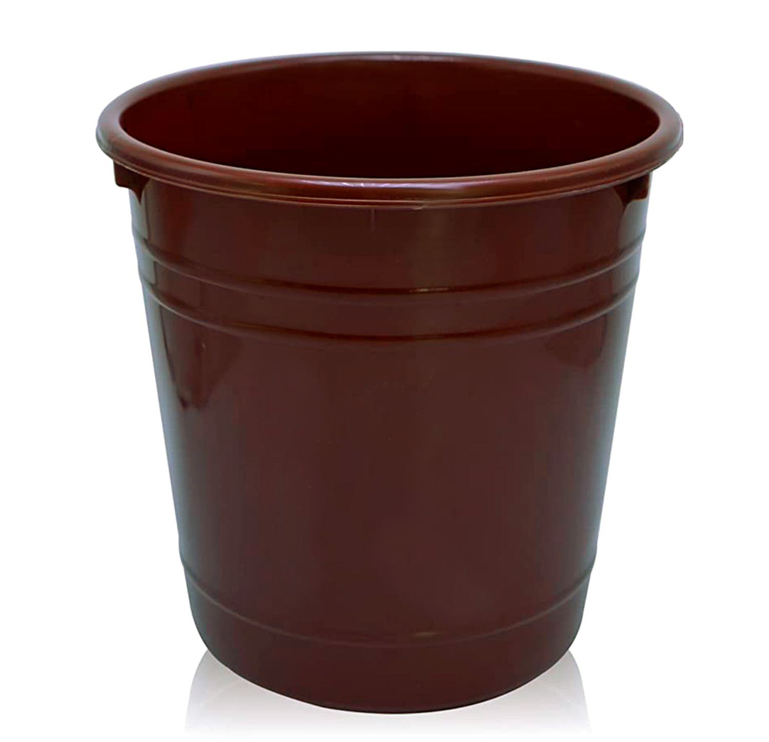 Kuber Industries Plastic Dustbin|Portable Garbage Basket & Round Trash Can for Home,Kitchen,Office,College,5 Ltr.(Brown)