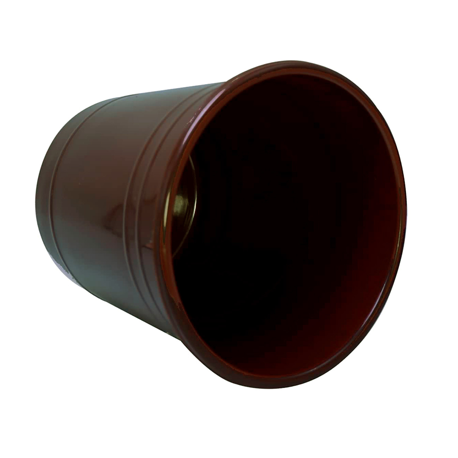 Kuber Industries Plastic Dustbin|Portable Garbage Basket & Round Trash Can for Home,Kitchen,Office,College,5 Ltr.(Brown)