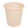 Kuber Industries Plastic Dustbin|Portable Garbage Basket &amp; Round Trash Can for Home,Kitchen,Office,College,7 Ltr.(Cream)