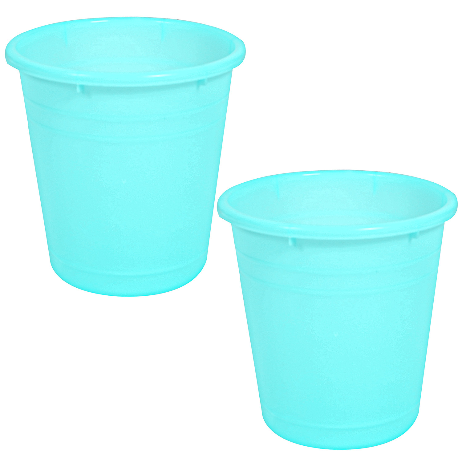 Kuber Industries Plastic Dustbin|Portable Garbage Basket & Round Trash Can for Home,Kitchen,Office,College,7 Ltr.(Mint Green)
