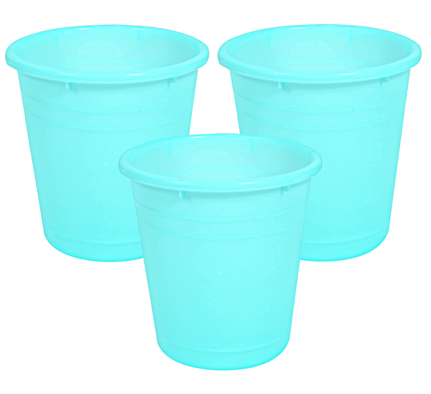 Kuber Industries Plastic Dustbin|Portable Garbage Basket & Round Trash Can for Home,Kitchen,Office,College,7 Ltr.(Mint Green)