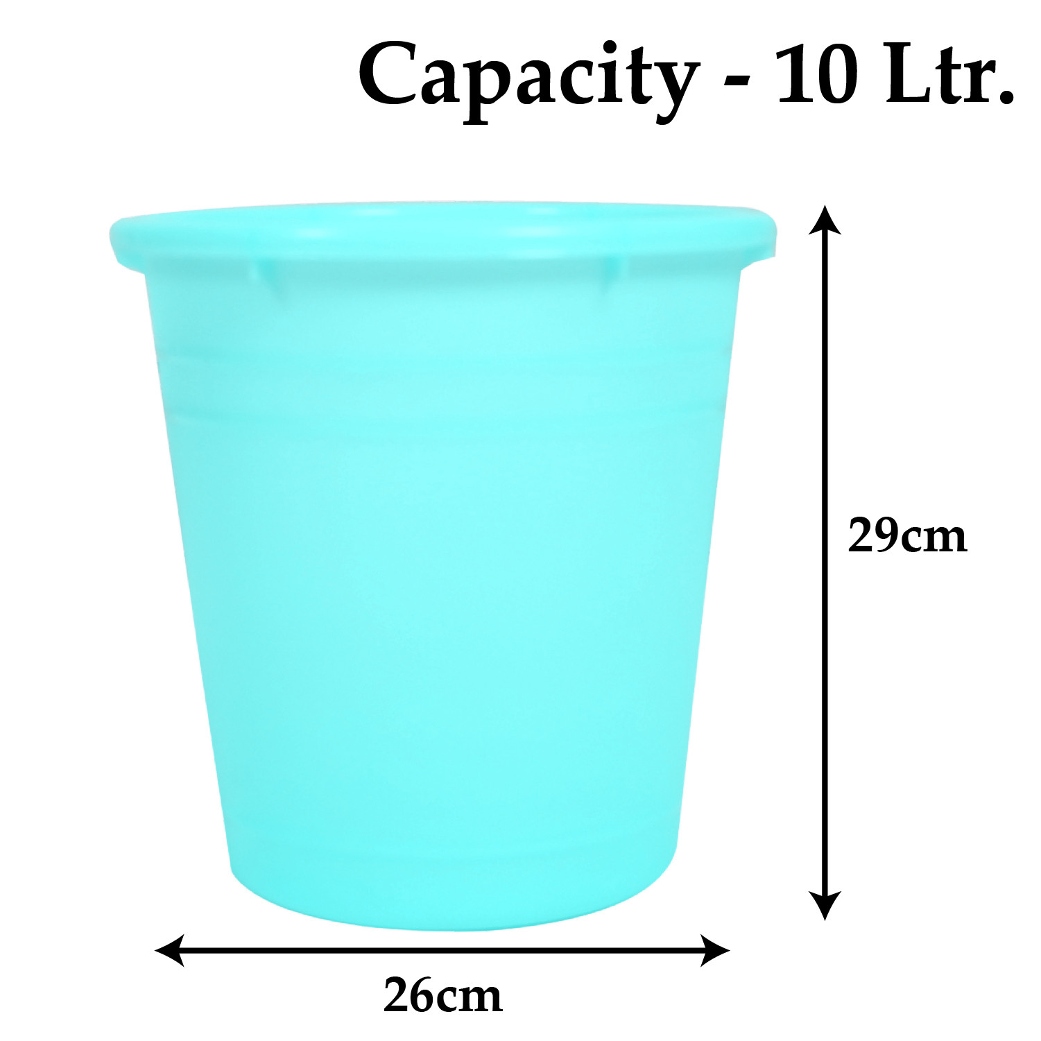Kuber Industries Plastic Dustbin|Portable Garbage Basket & Round Trash Can for Home,Kitchen,Office,College,10 Ltr.(Mint Green)