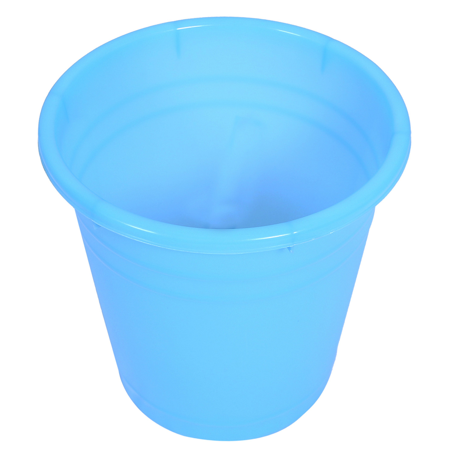 Kuber Industries Plastic Dustbin|Portable Garbage Basket & Round Trash Can for Home,Kitchen,Office,College,10 Ltr.(Sky Blue)