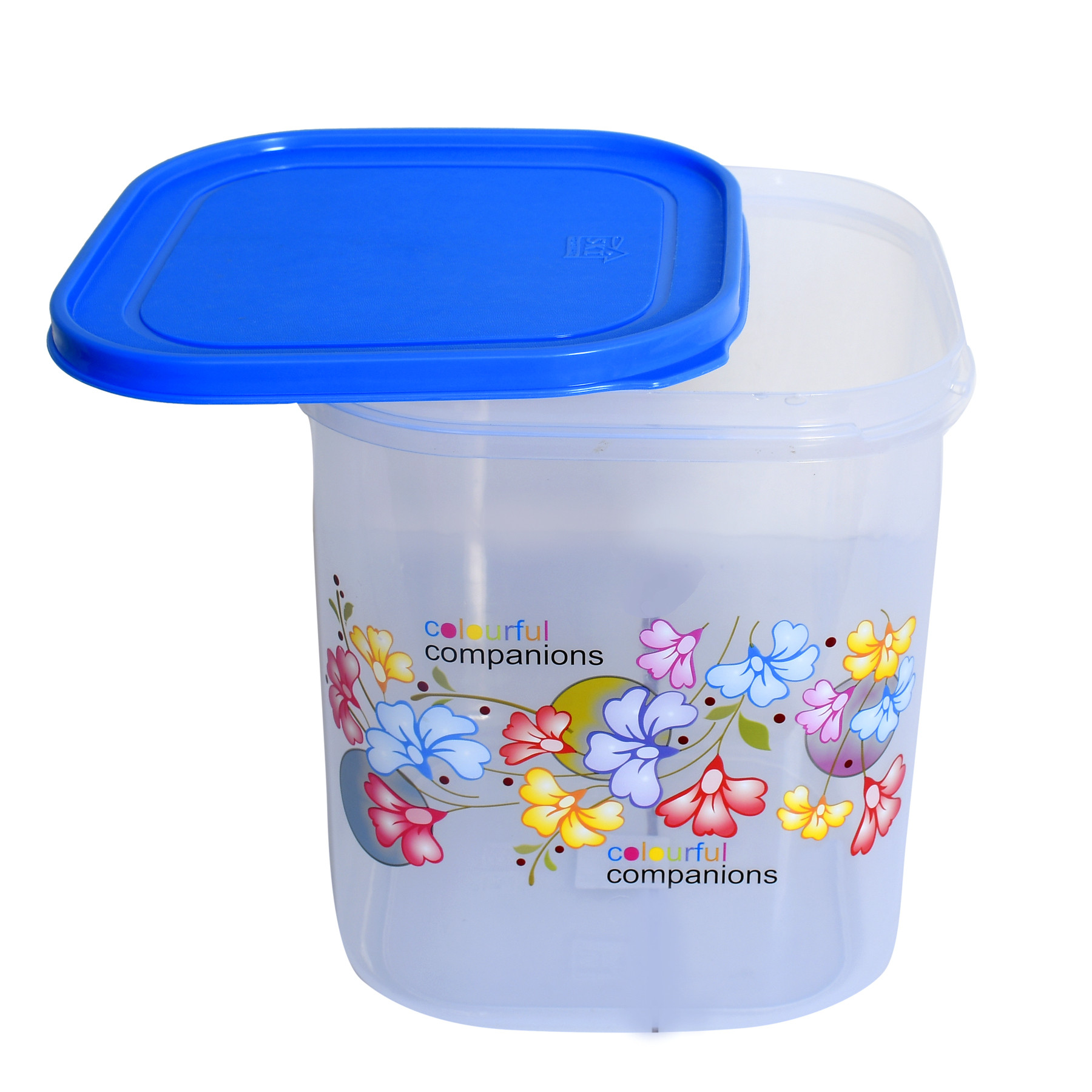 Kuber Industries Plastic Fantasy Kitchen Storage Container Set, 3 Pieces (6 LTR, 8 LTR, 11 LTR) Blue