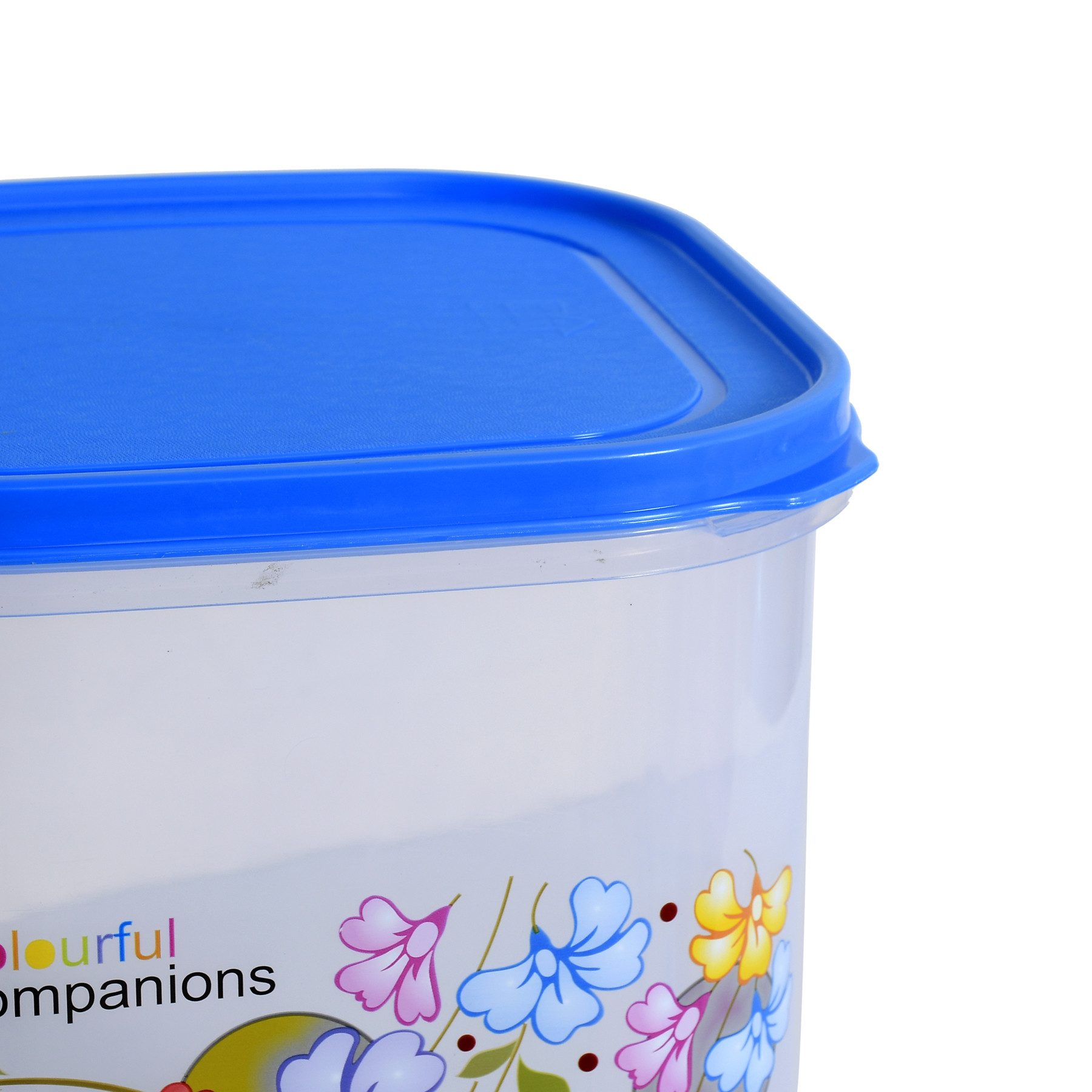 Kuber Industries Plastic Fantasy Kitchen Storage Container Set, 3 Pieces (6 LTR, 8 LTR, 11 LTR) Blue