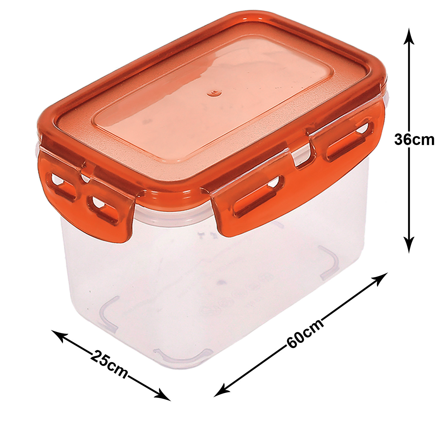 Kuber Industries Plastic Food Storage Container/Box For cookies, nuts, beans, chutneys With Airtight Lock Lid, 600ml ( Brown)-46KM0533