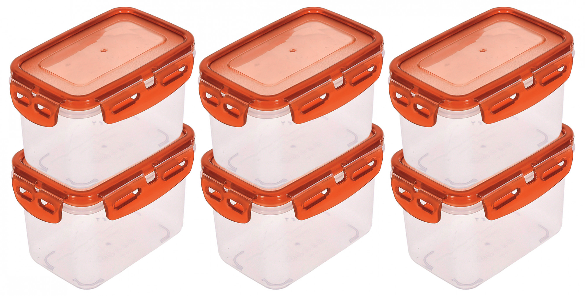 Kuber Industries Plastic Food Storage Container/Box For cookies, nuts, beans, chutneys With Airtight Lock Lid, 600ml ( Brown)-46KM0533