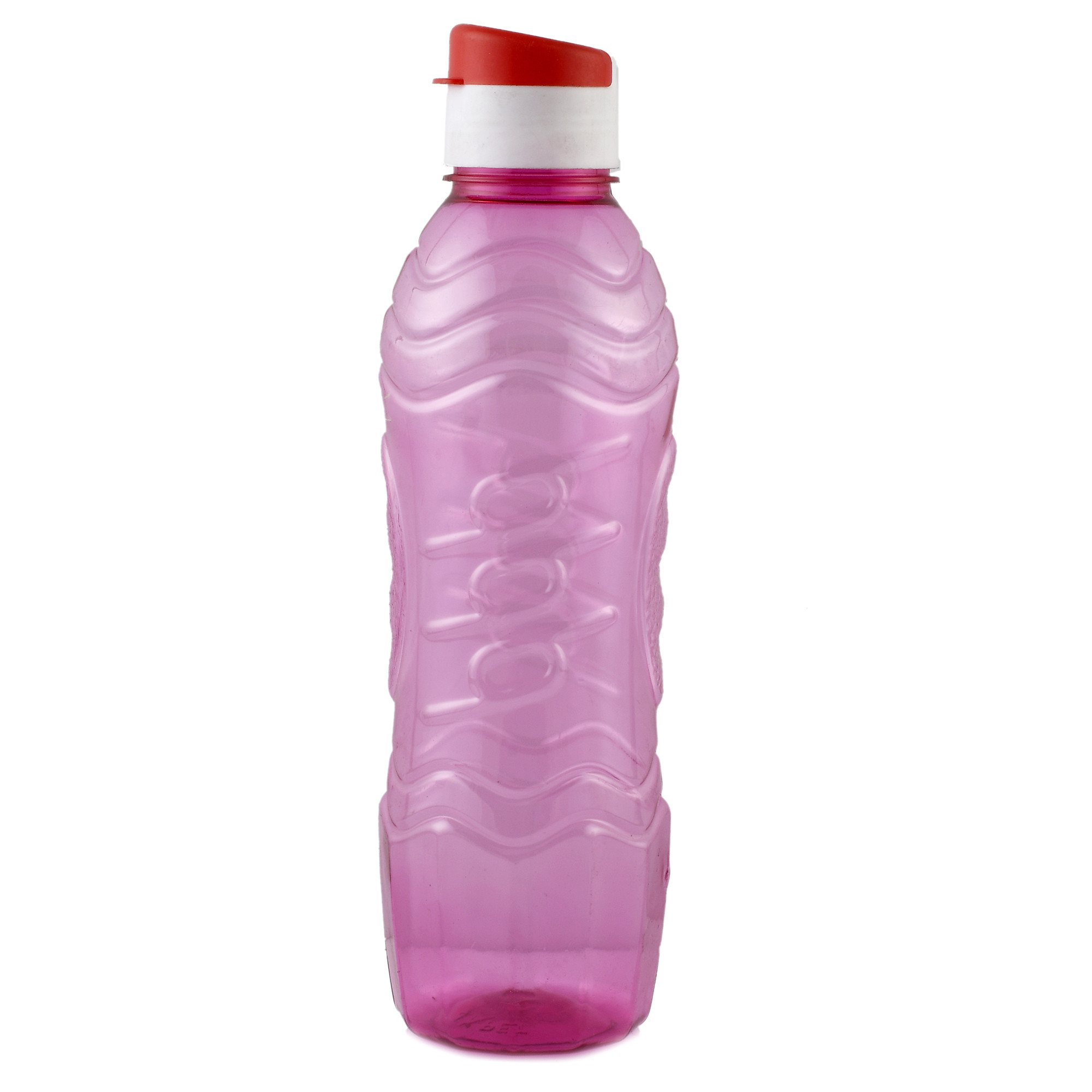 Kuber Industries Plastic Fridge Water Bottle Set with Flip Cap (1000ml, Pink & Purple)-KUBMART1498