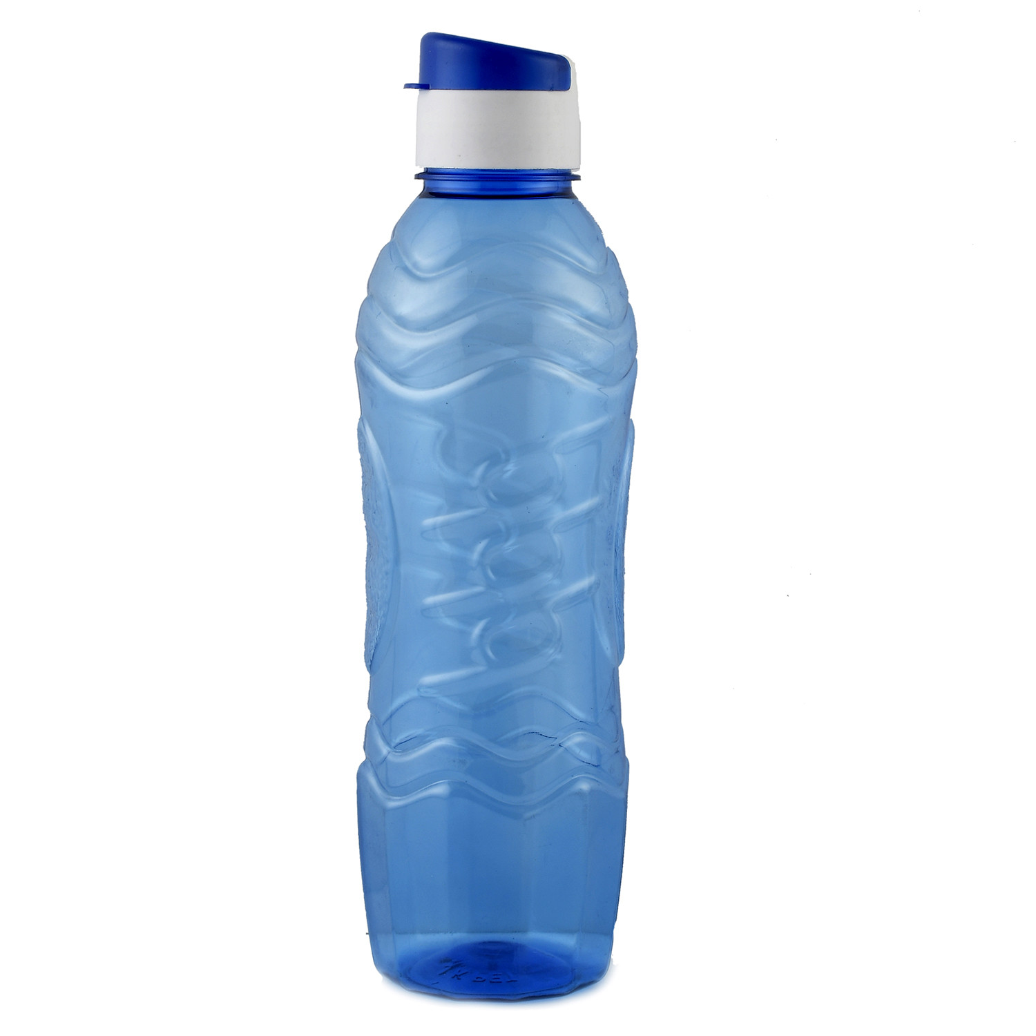 Kuber Industries Plastic Fridge Water Bottle Set with Flip Cap (1000ml, Sky Blue & Purple)-KUBMART1486
