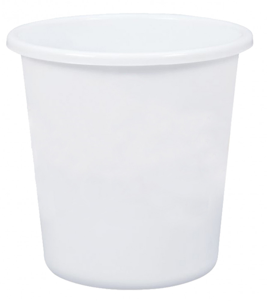 Kuber Industries Plastic Garbage Waste Dustbin/Recycling Bin for Home, Office, Factory, 5 Liters (White)-KUBMRT11741