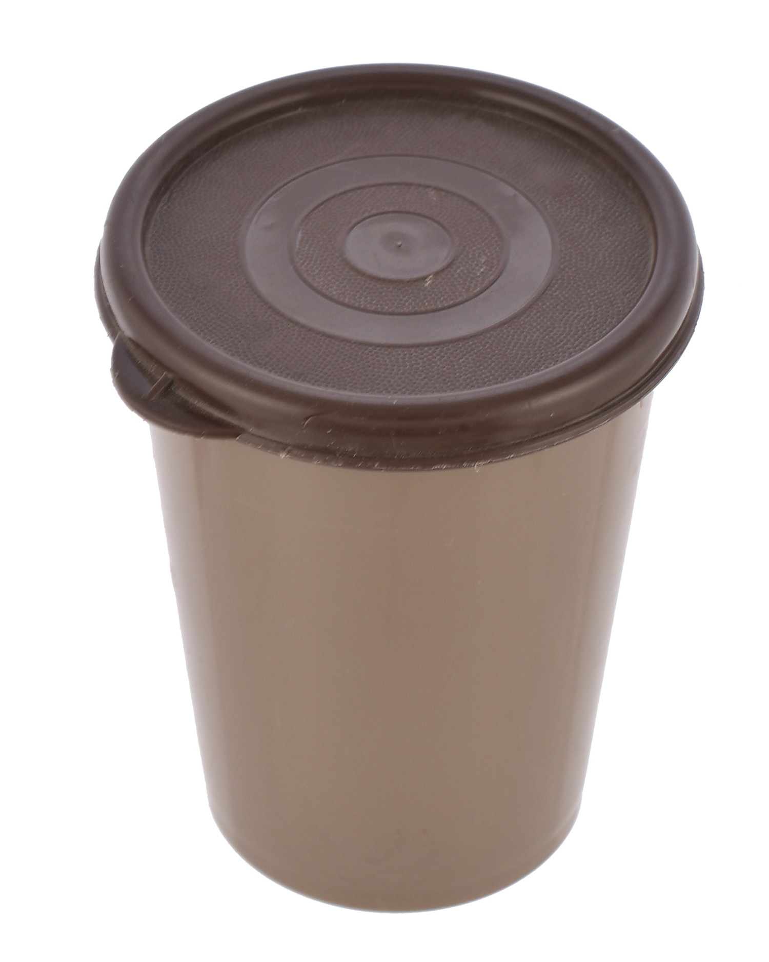 Kuber Industries Plastic Glass/Tumbler With Lid, 300ml-(Brown)-HS43KUBMART25659