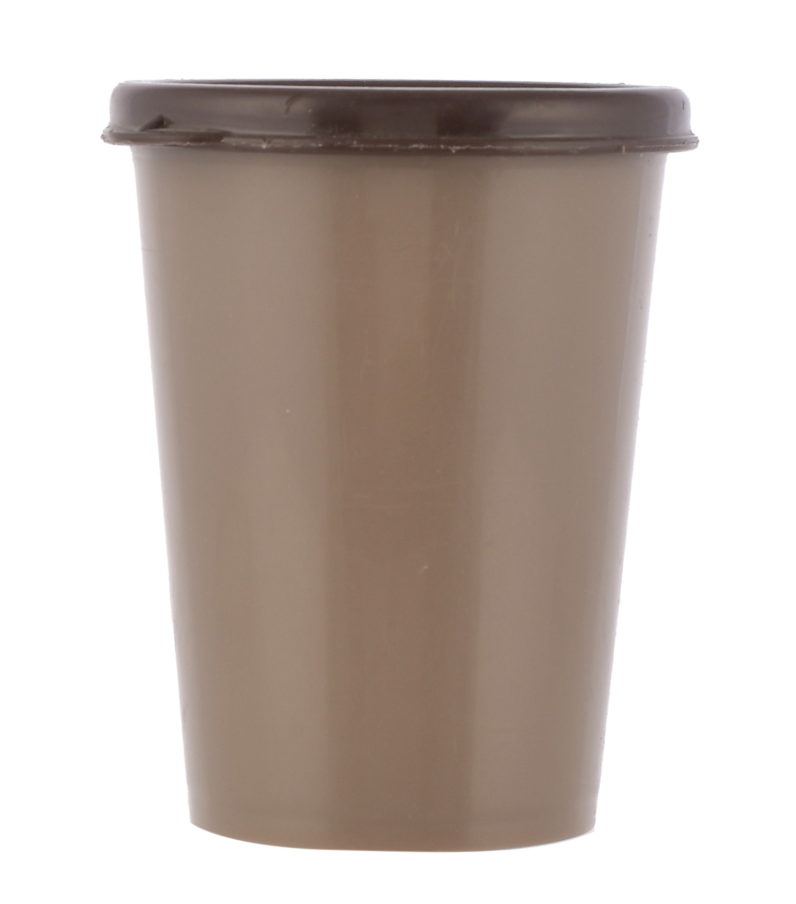Kuber Industries Plastic Glass/Tumbler With Lid, 300ml-(Brown)-HS43KUBMART25659