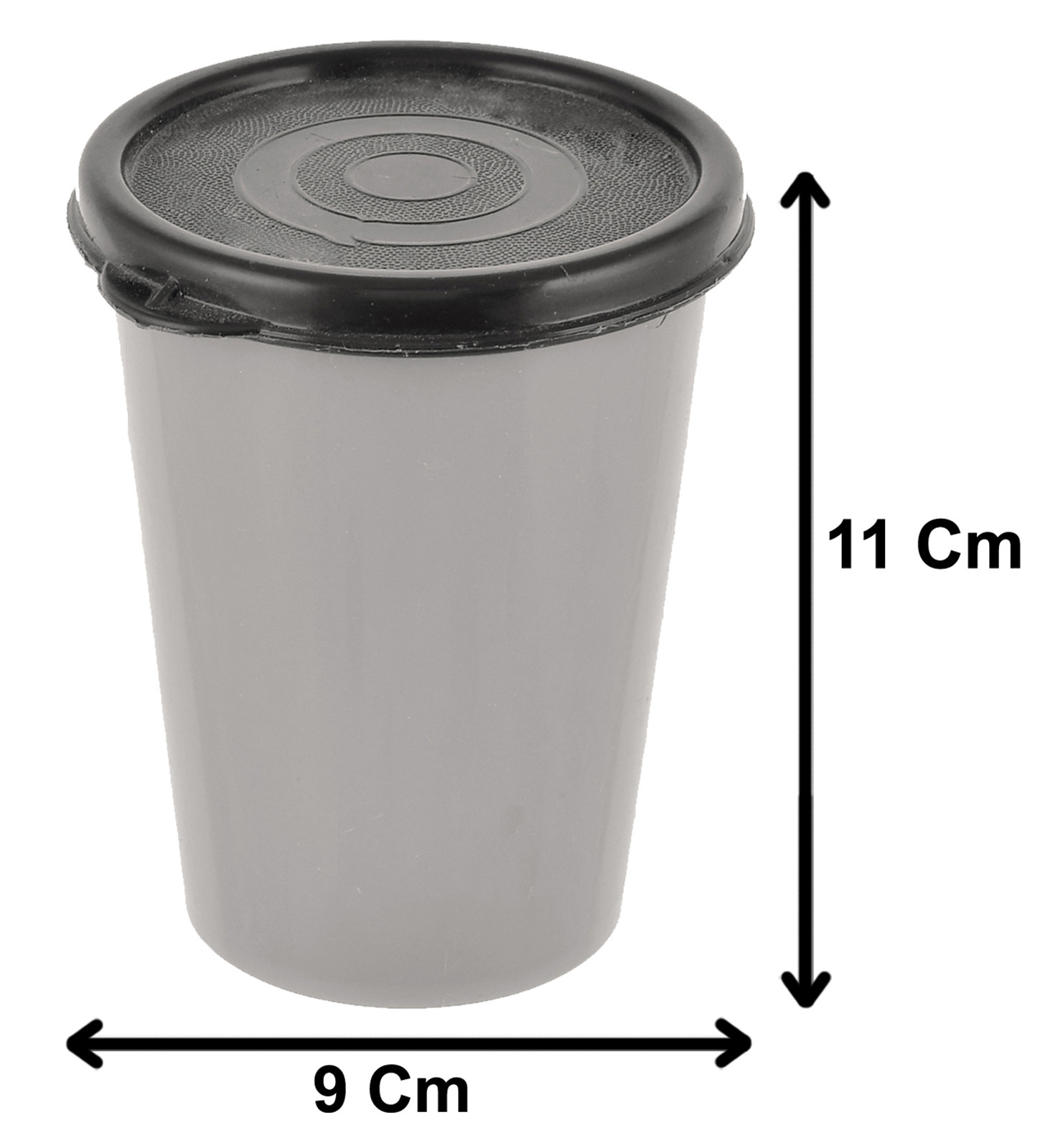 Kuber Industries Plastic Glass/Tumbler With Lid, 300ml-(Grey & Coffee)-HS43KUBMART25679