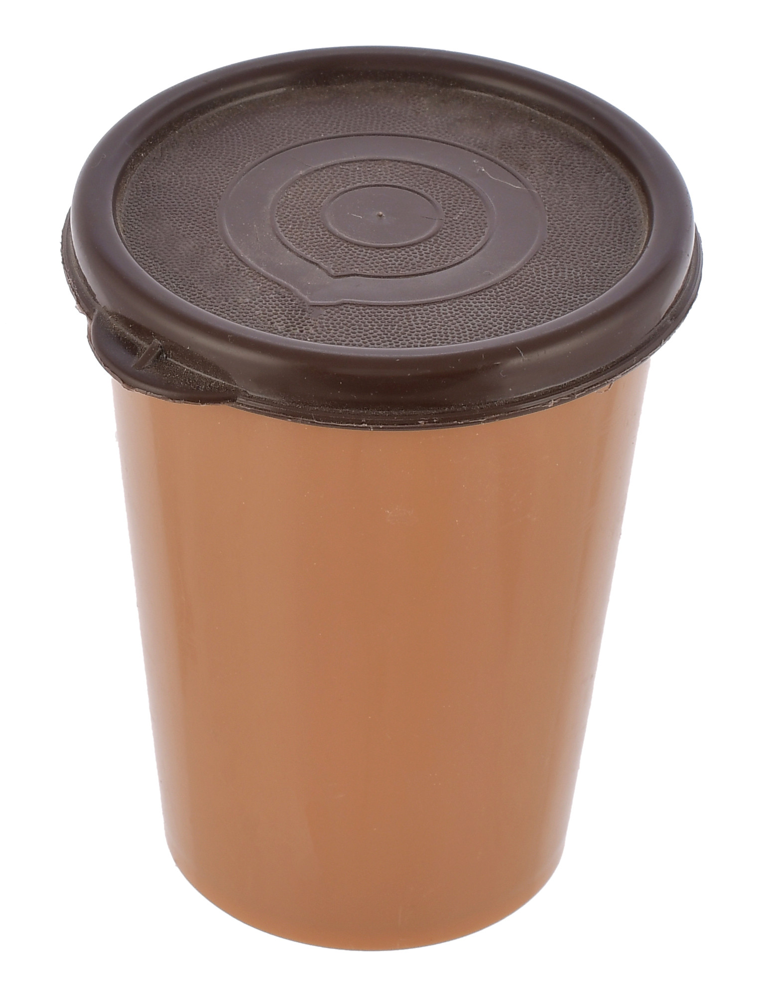 Kuber Industries Plastic Glass/Tumbler With Lid, 300ml-(Grey & Coffee)-HS43KUBMART25679