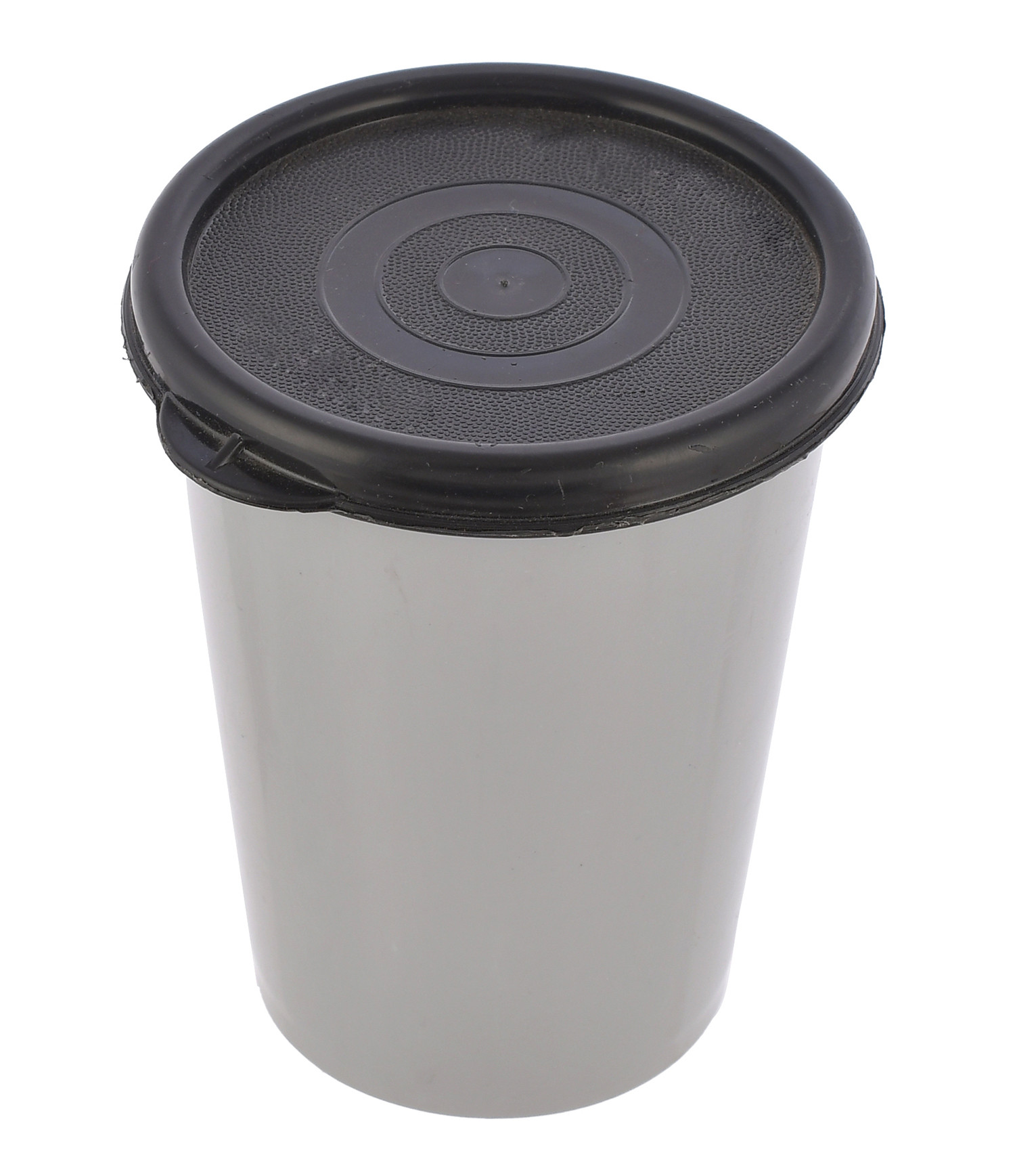 Kuber Industries Plastic Glass/Tumbler With Lid, 300ml-(Grey)-HS43KUBMART25665