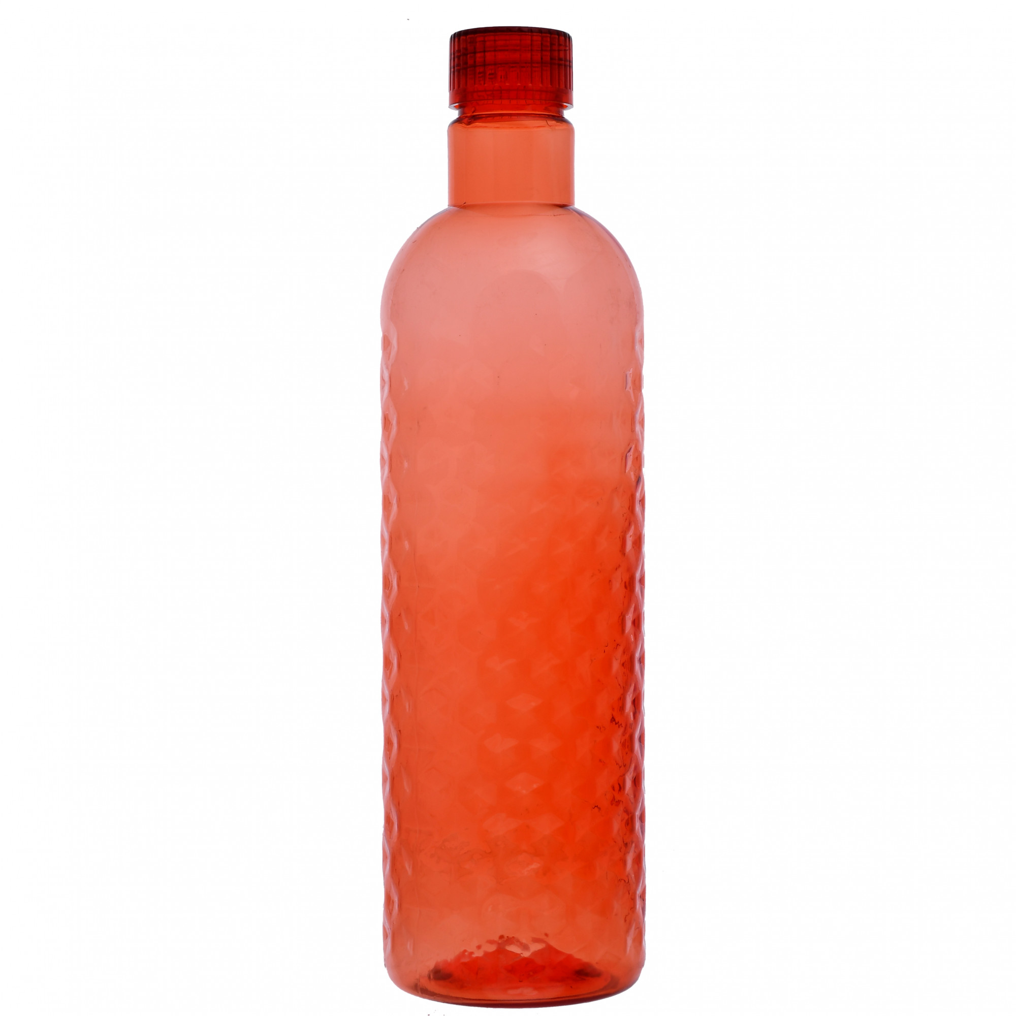 Kuber Industries Plastic Hammer Fridge Water Bottle Set with Lid (1000ml, Red & Green)-KUBMART404