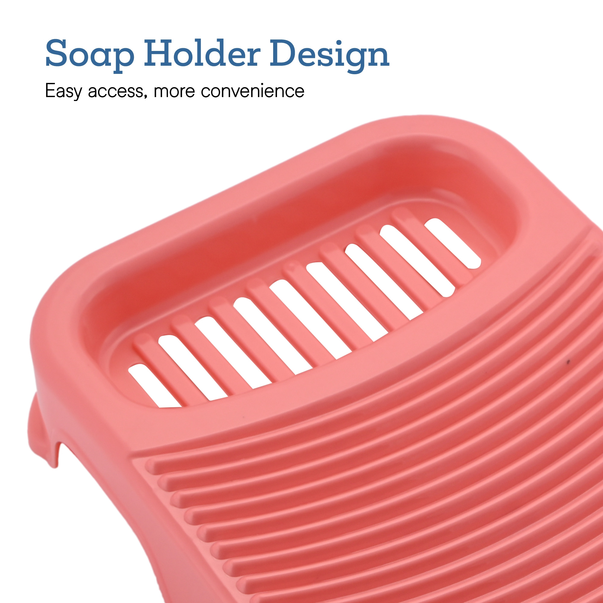 Kuber Industries Plastic Hand Washboard for Washing Clothes with Soap Holder  Mini Wash Board for Clothes  Laundry Cleaning Tool for Kids Handkerchief Socks and Dresses  Pink