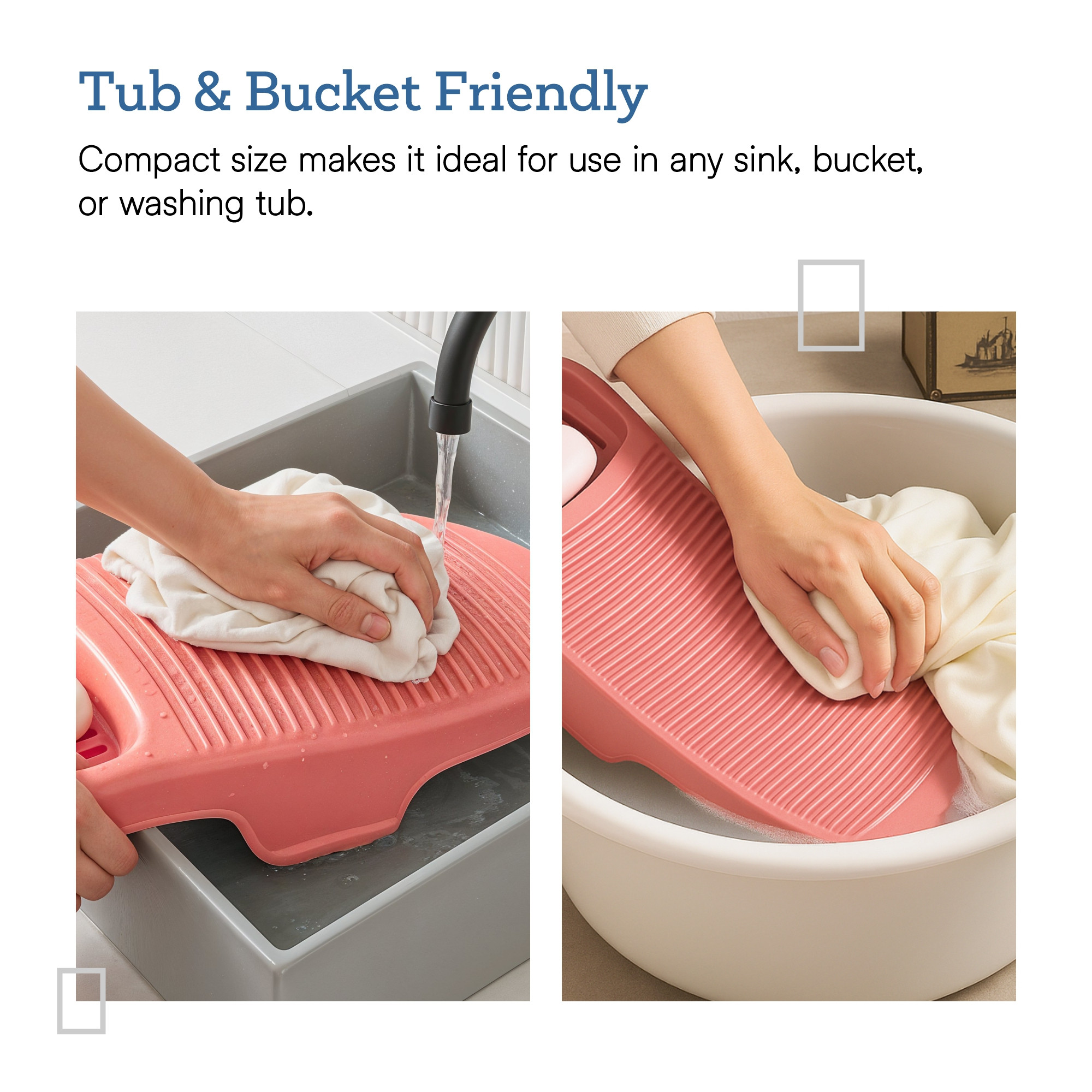 Kuber Industries Plastic Hand Washboard for Washing Clothes with Soap Holder  Mini Wash Board for Clothes  Laundry Cleaning Tool for Kids Handkerchief Socks and Dresses  Pink