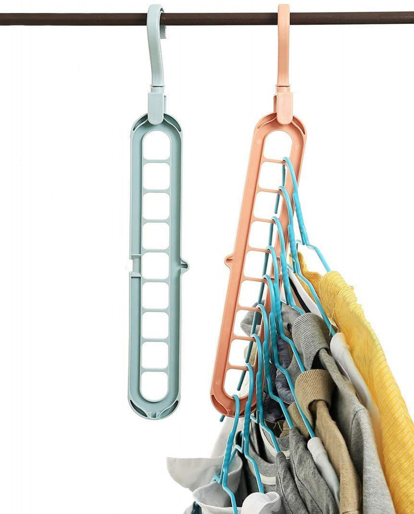Kuber Industries Plastic Hangers for Adult Size Clothing, Plastic, Ideal for Everyday Standard Use Clothes, Shirts, Blouses, T-Shirts, Dresses, Jackets, Suits (Multi)