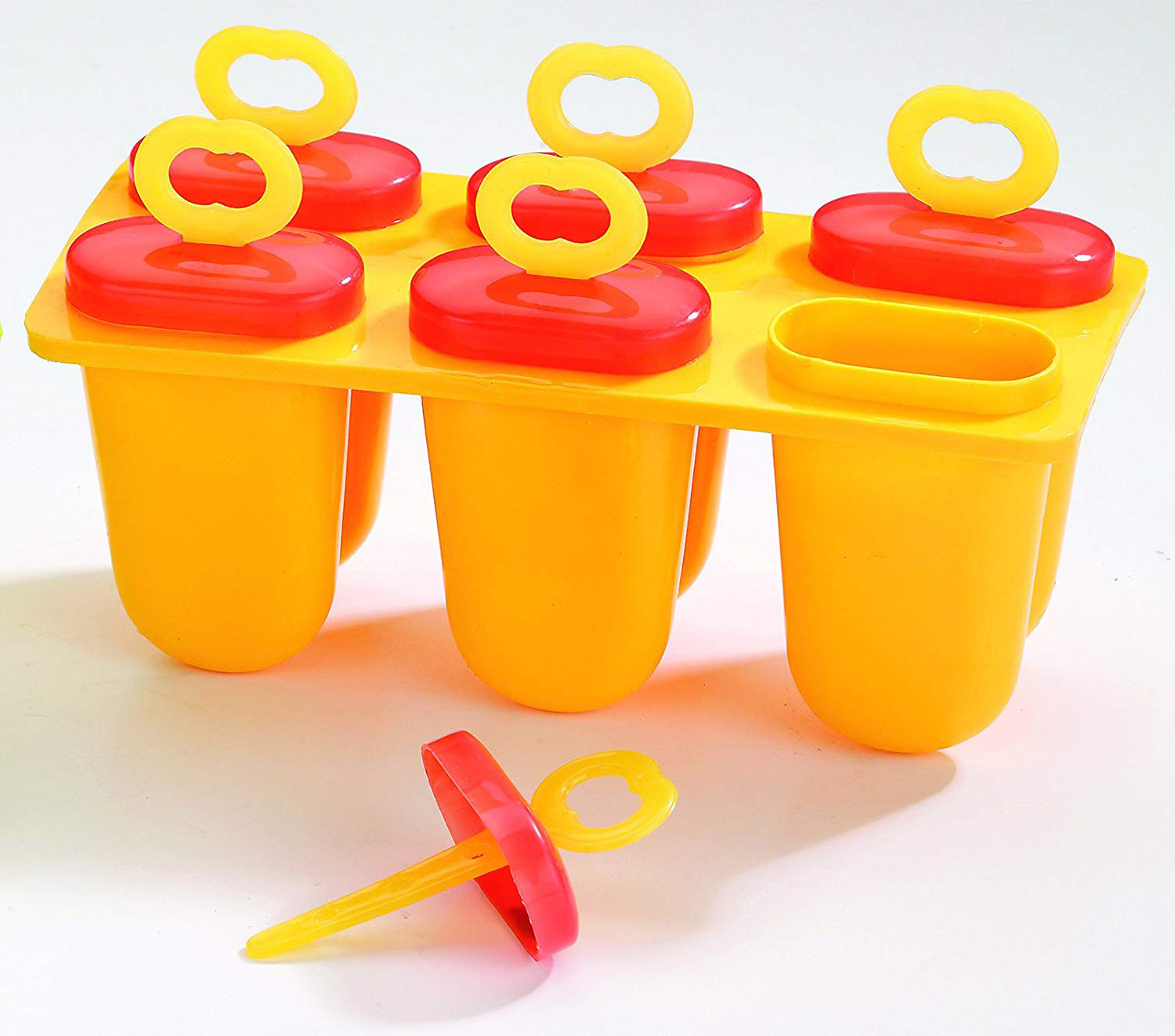 Kuber Industries Plastic Ice Candy Maker Kulfi Maker Moulds Set With 6 Cups (Multi) -CTKTC38131