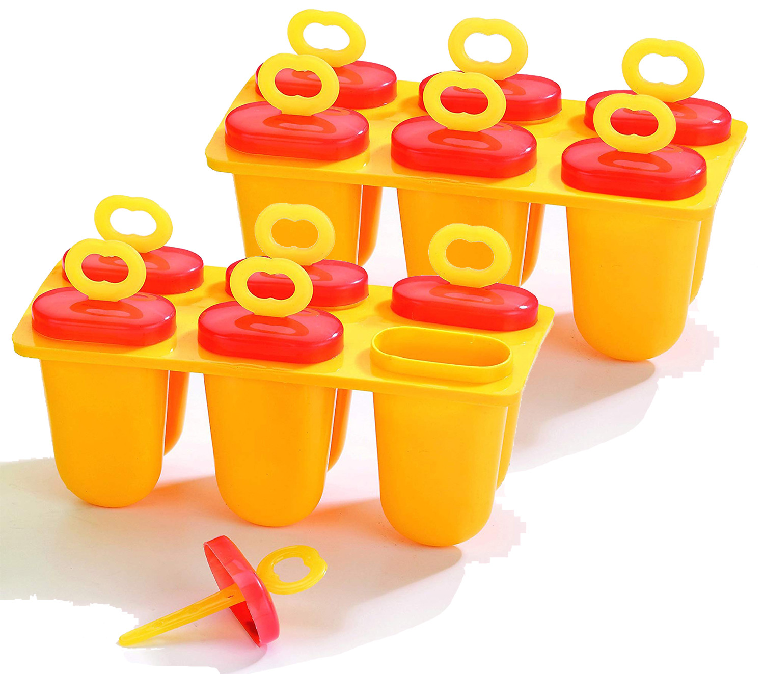 Kuber Industries Plastic Ice Candy Maker Kulfi Maker Moulds Set With 6 Cups (Multi) -CTKTC38131
