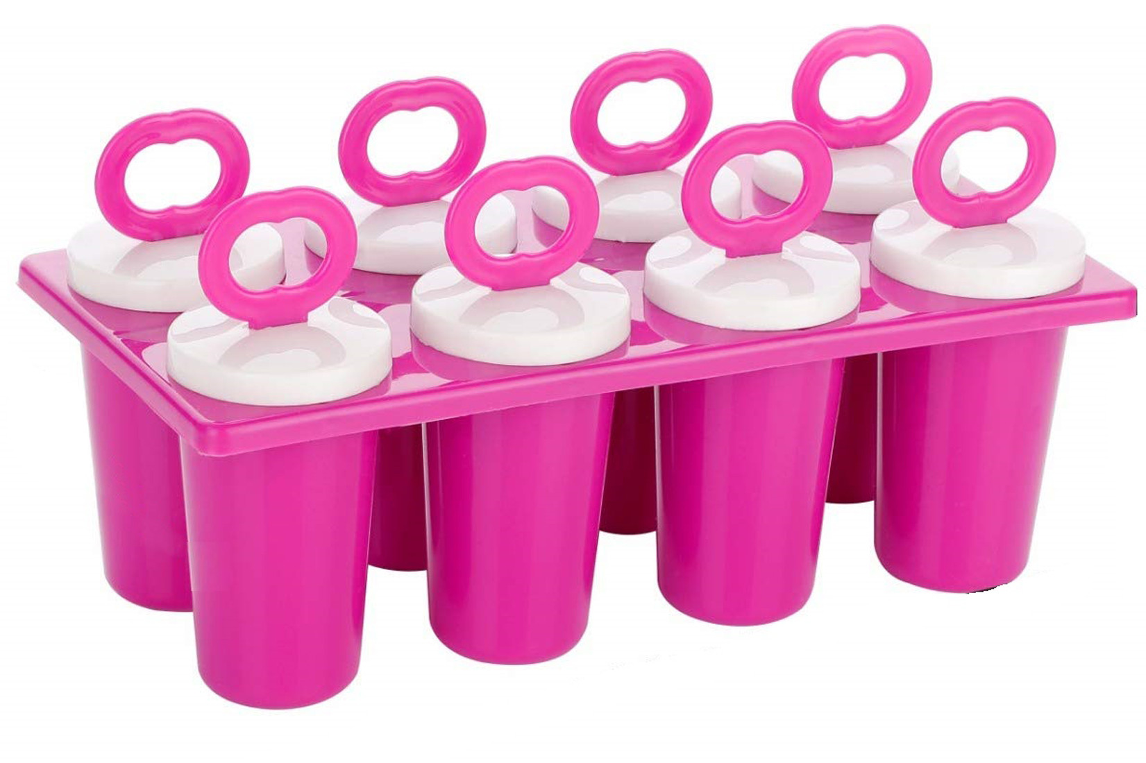 Kuber Industries Plastic Ice Candy Maker Kulfi Maker Moulds Set With 8 Cups (Multi) -CTKTC38127