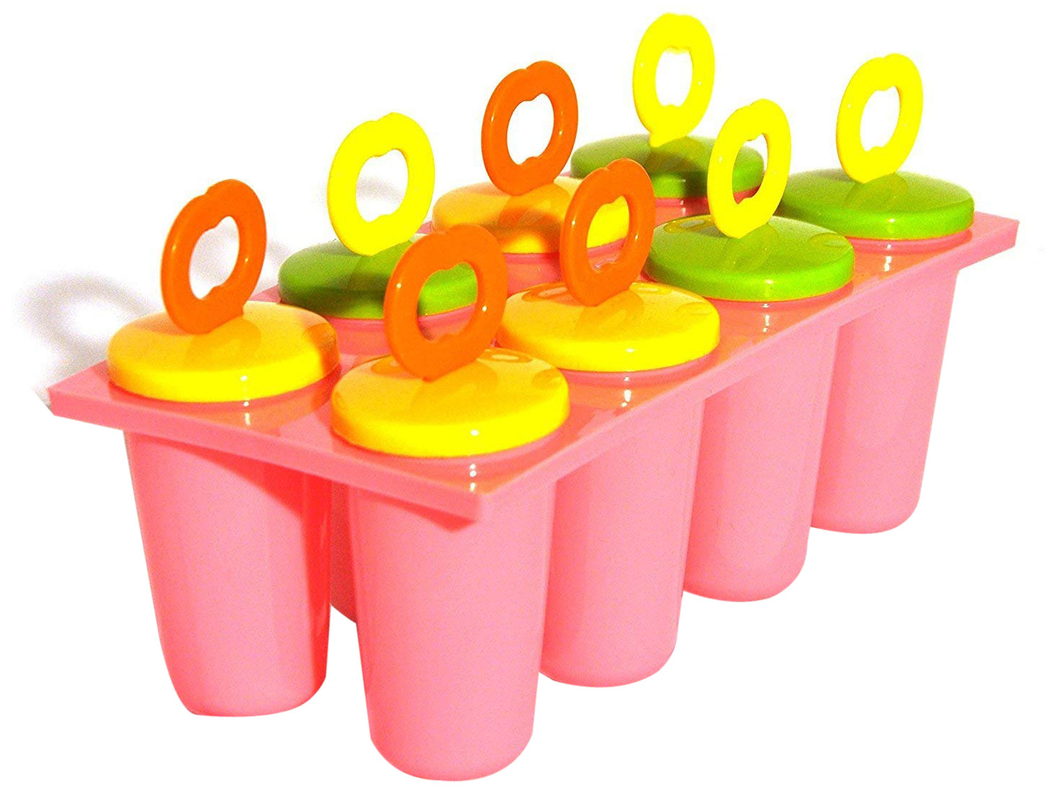 Kuber Industries Plastic Ice Candy Maker Kulfi Maker Moulds Set With 8 Cups (Multi) -CTKTC38127