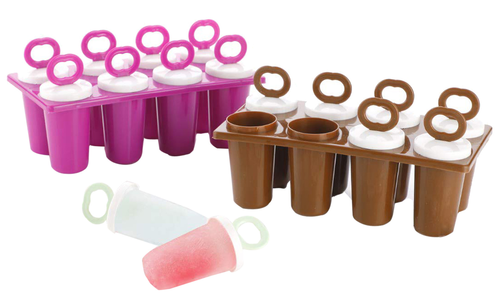 Kuber Industries Plastic Ice Candy Maker Kulfi Maker Moulds Set With 8 Cups (Multi) -CTKTC38127